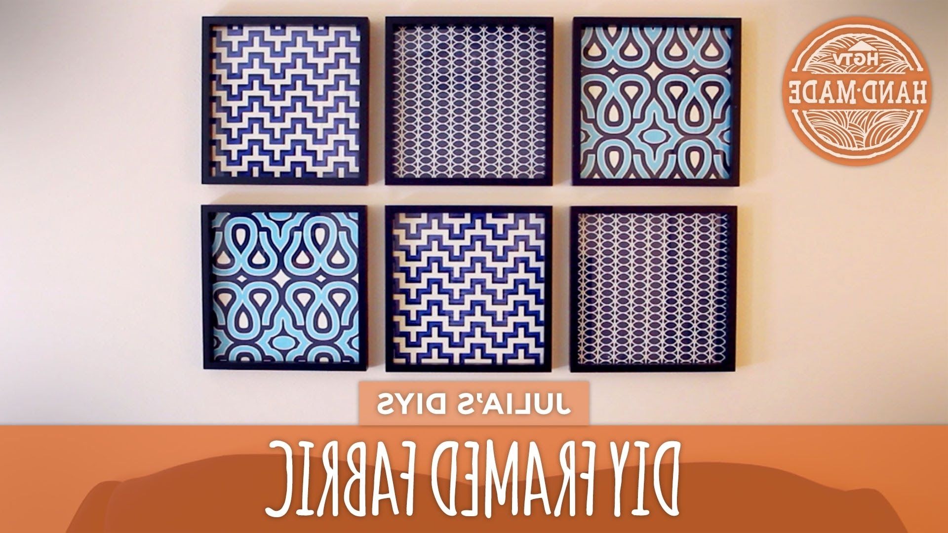 Most Recent African Fabric Wall Art Regarding Diy Framed Fabric Gallery Wall – Hgtv Handmade – Youtube (View 1 of 15)