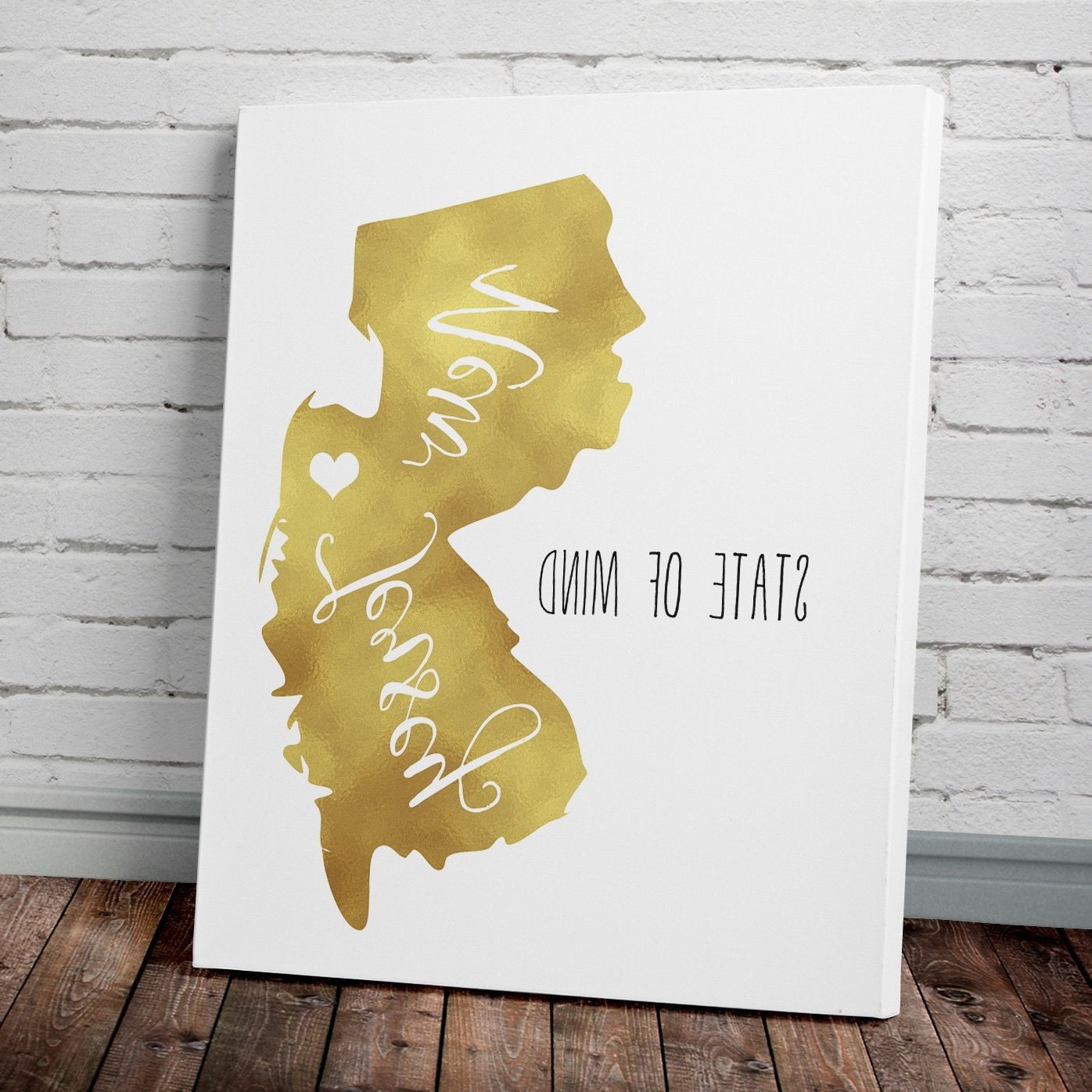Most Recent Gold Canvas Wall Art For New Jersey Gold Foil Wall Art (View 15 of 15)