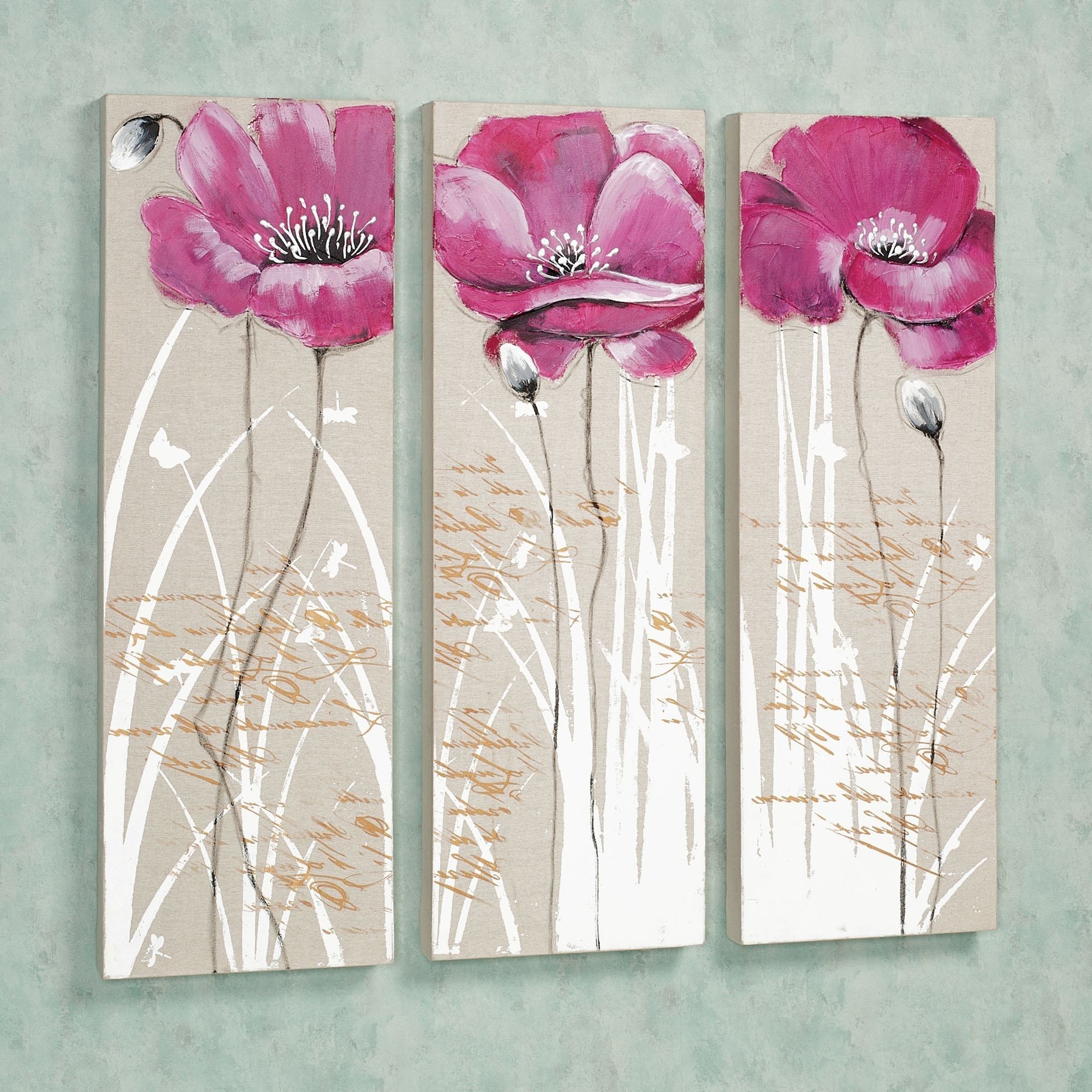 Most Recent Poppies Canvas Wall Art Intended For Floral And Botanical Canvas Wall Art (View 13 of 15)