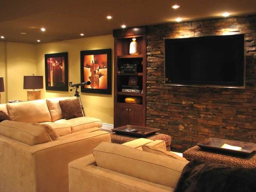 Most Recent Wall Accents For Media Room Within Interior : Fantastic Modern Home Media Room Design With Round (View 3 of 15)