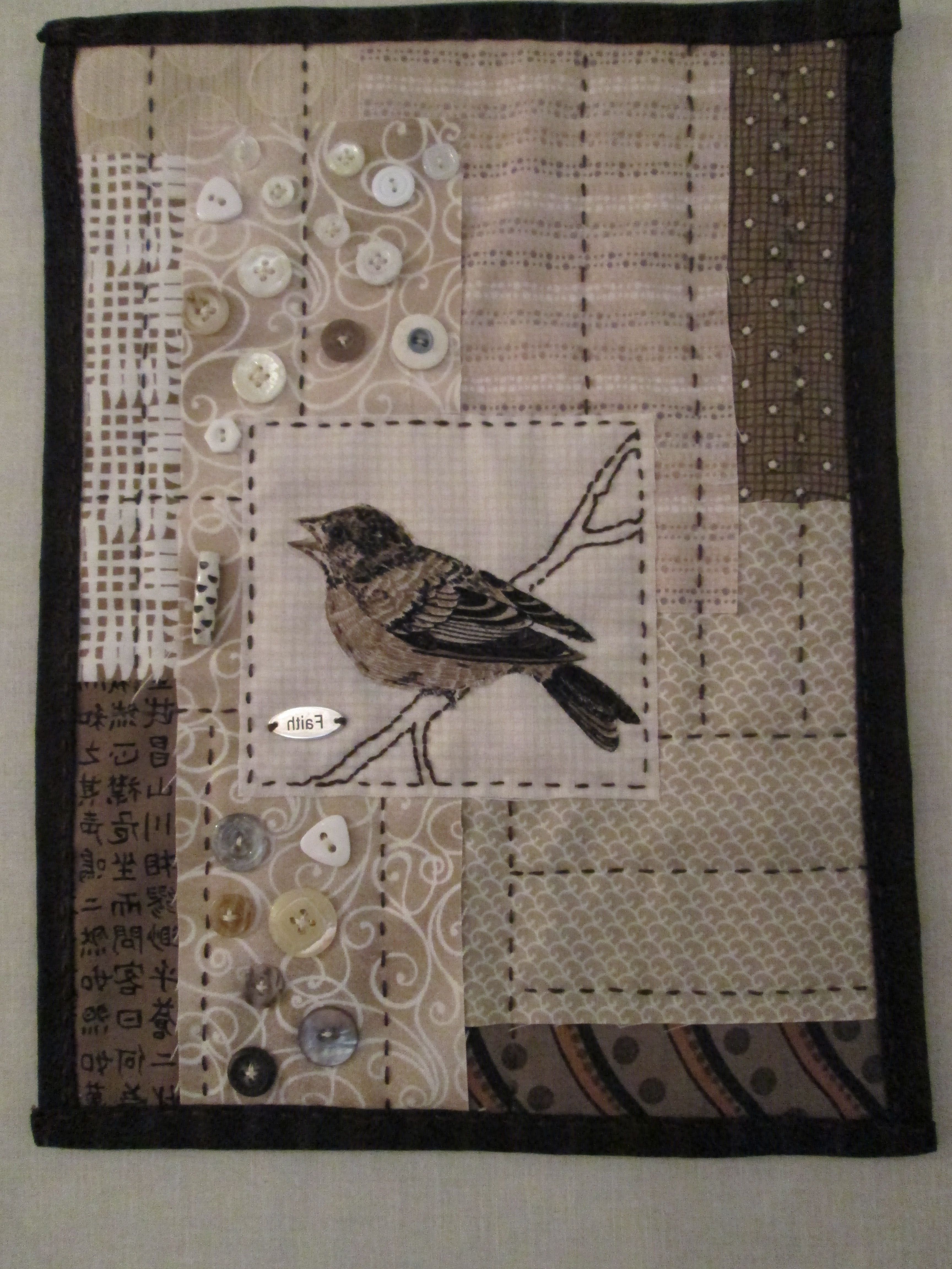 Most Recently Released Fabric Applique Wall Art For Rmm Quilt: Bird Wall Hanging, Simply Made Using Mixed Techniques (View 14 of 15)