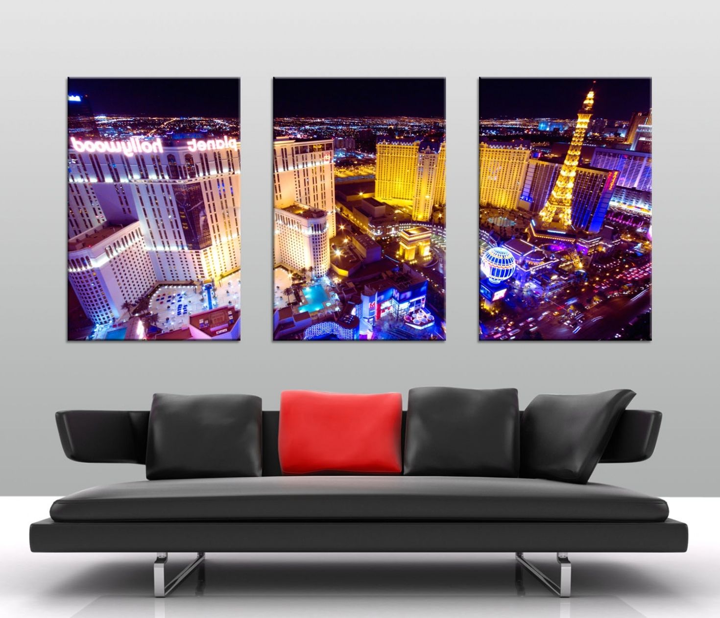Most Up To Date Las Vegas Canvas Wall Art Pertaining To Decoration: Planet Hollywood Las Vegas Split Canvas In Admirable  (View 1 of 15)