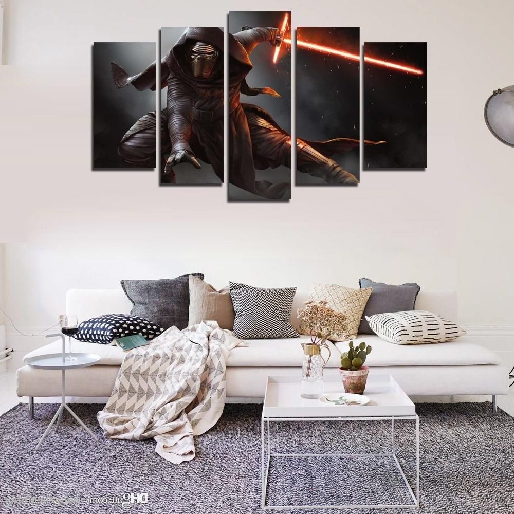 Movies Canvas Wall Art Throughout Best And Newest Popigist 5 Piece 2017 Star Wars New Movie Art Canvas Print Picture (View 13 of 15)