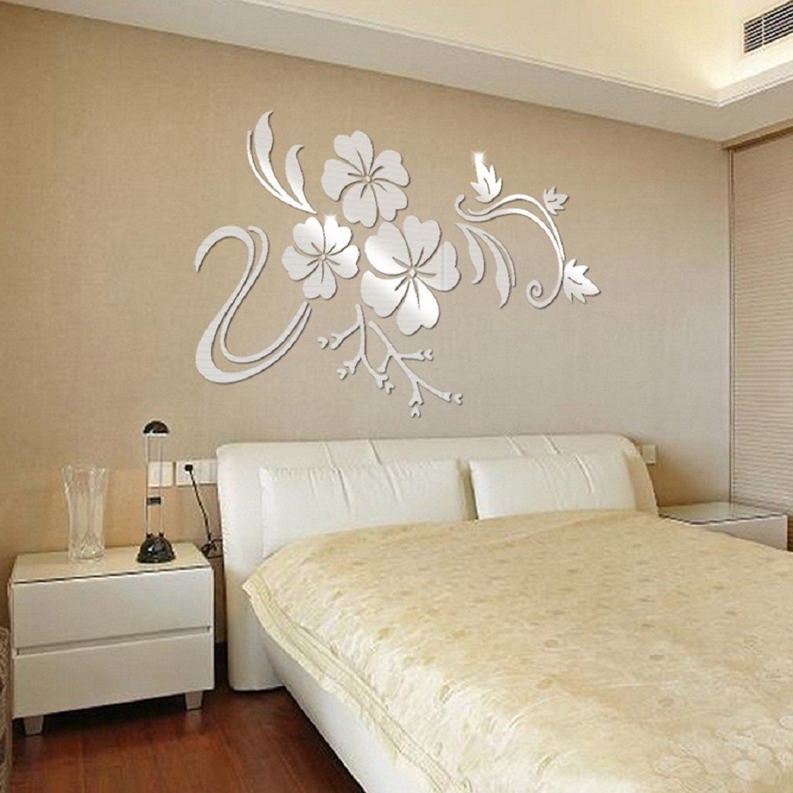 Murals Wall Accents Inside Most Up To Date Ikevan 1set Acrylic Art 3d Mirror Flower Wall Stickers Diy Home (View 13 of 15)