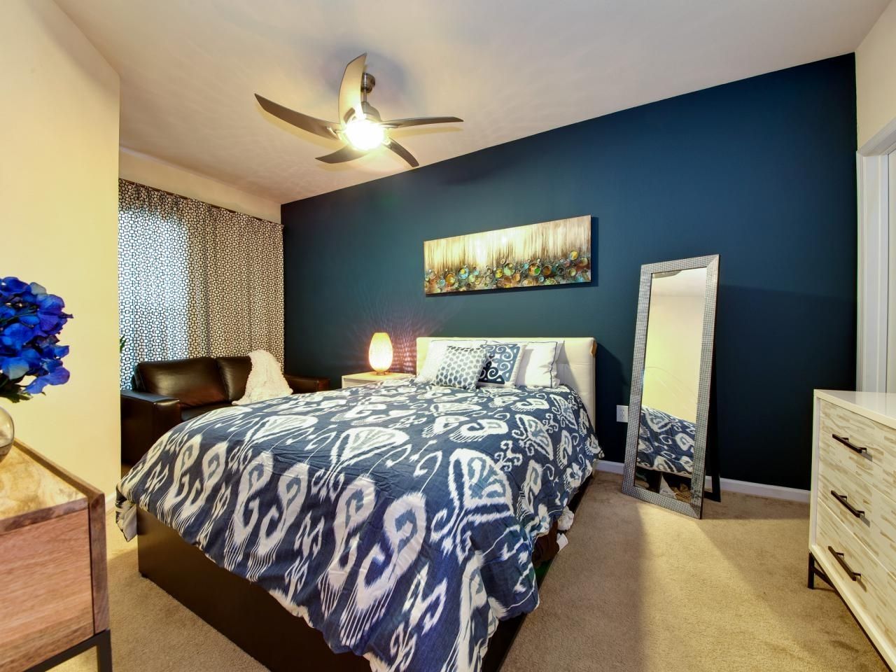 Navy Blue Wall Accent With Wheat Color Base Combination Throughout Navy Wall Accents (View 10 of 15)