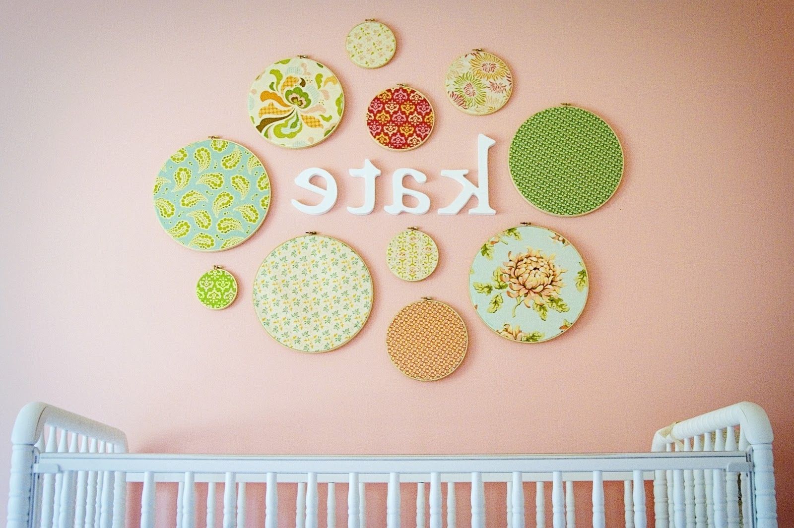 Newest Nursery Fabric Wall Art Intended For What's All The Hoopla About? – Project Nursery (View 1 of 15)
