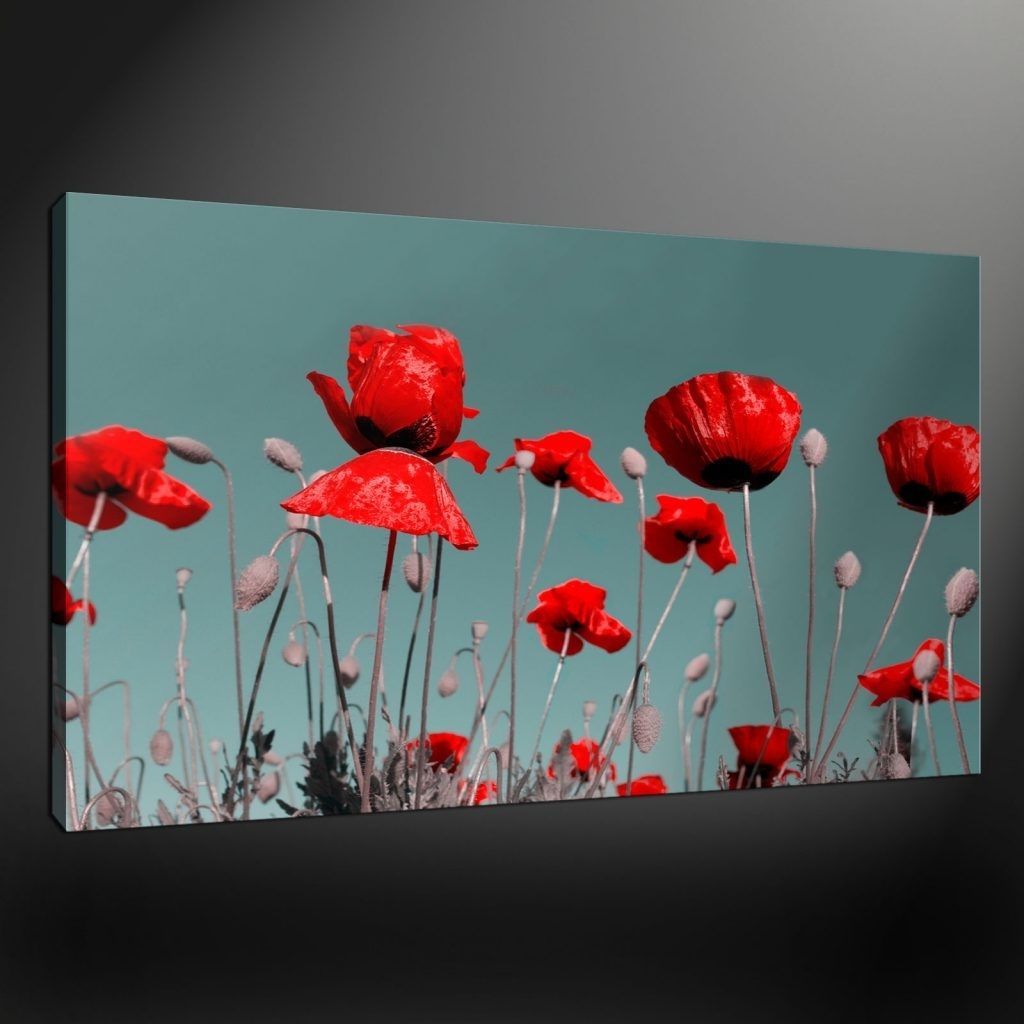Poppies Canvas Wall Art Within Recent Smart Idea Poppies Wall Art Also 34 Bouquet Of Com Metal Canvas (View 4 of 15)