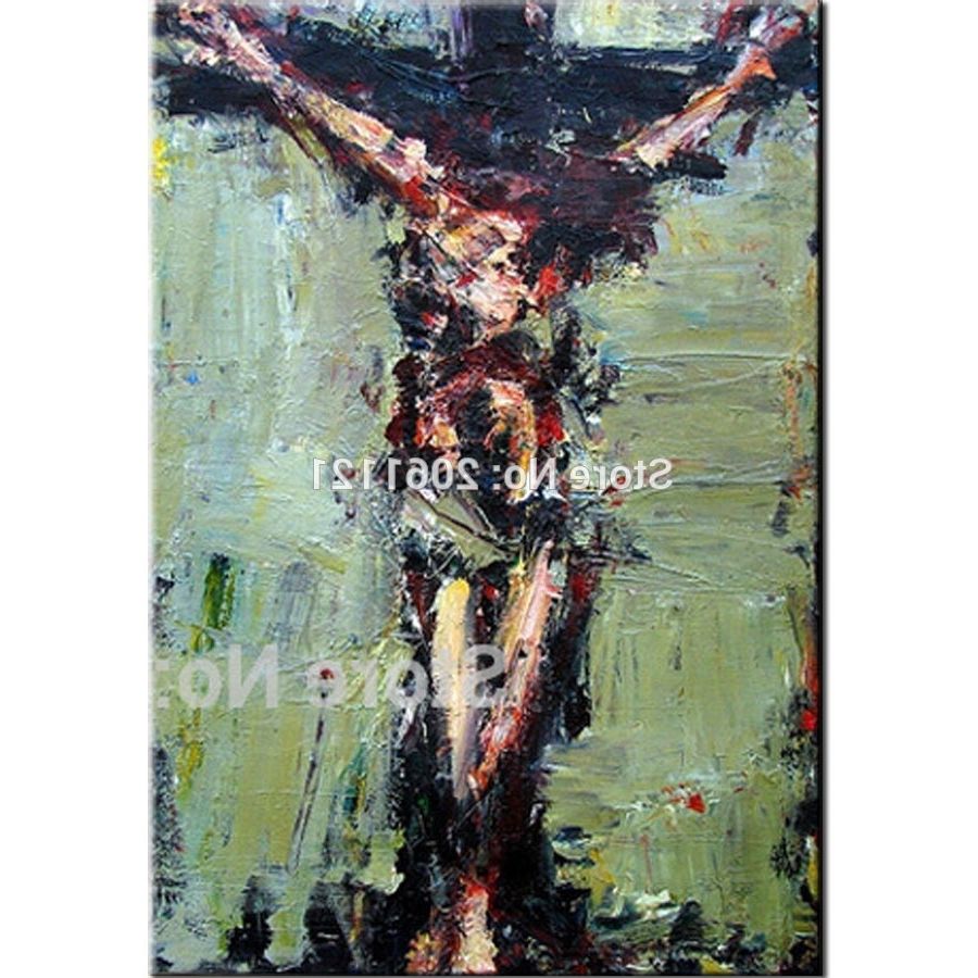 Popular Hand Painted Jesus Oil Painting Christ Good Friday Canvas Wall Art Throughout Jesus Canvas Wall Art (View 4 of 15)