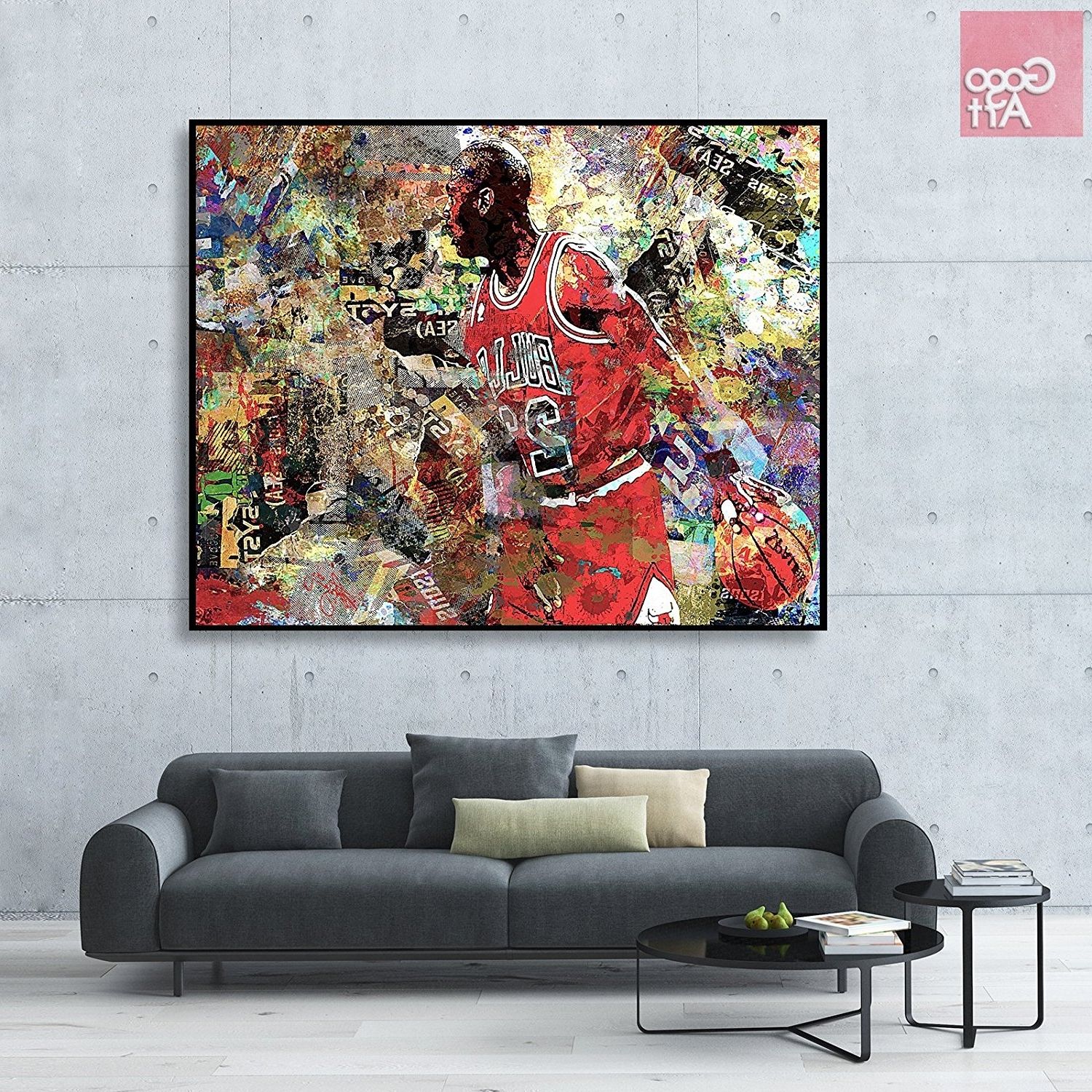 Popular Michael Jordan Canvas Wall Art Throughout Amazon: Gogoart Roll Canvas Print Wall Art Giclee Home Decor (View 4 of 15)