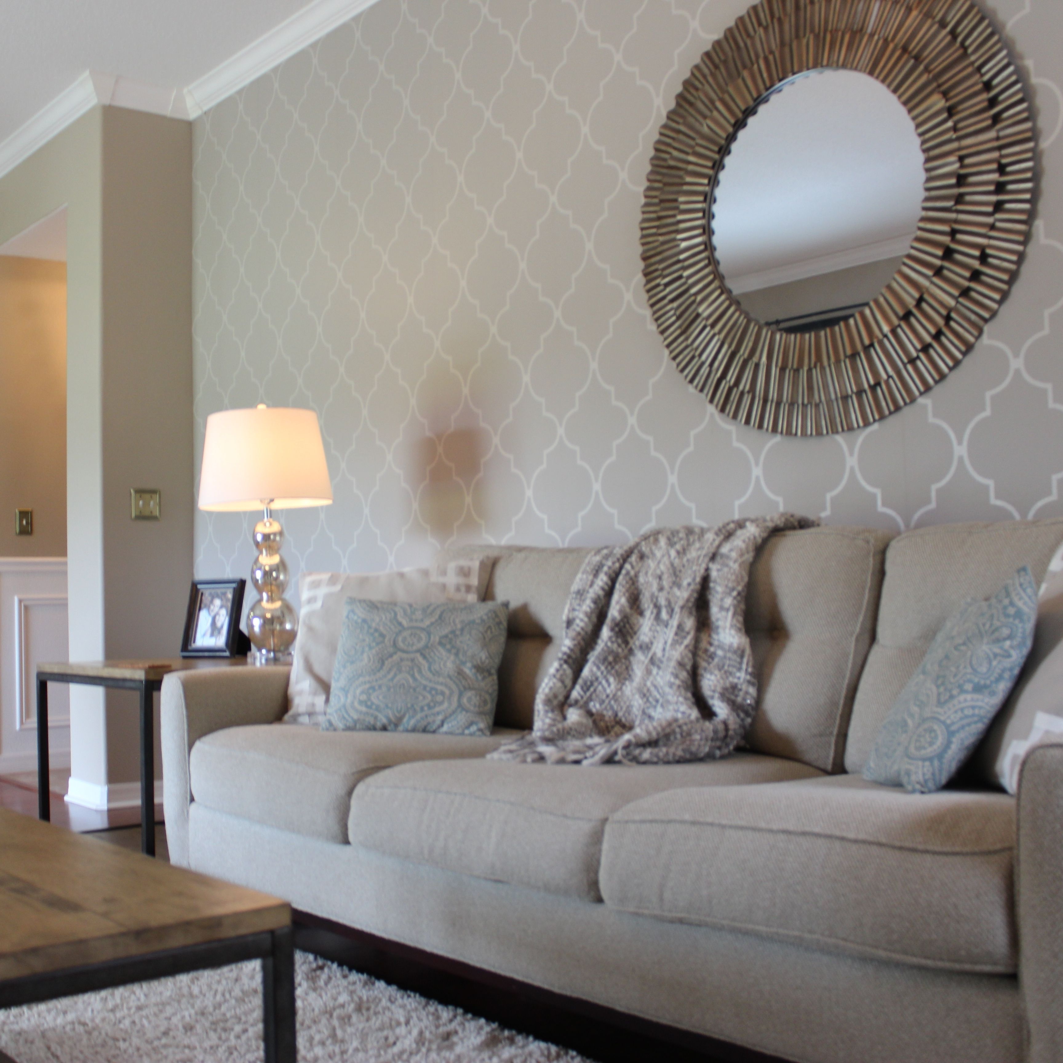 Popular Wallpaper Wall Accents Throughout Living Room : Living Room Accent Wall Ideas Accent Wall Decor (Photo 2 of 15)