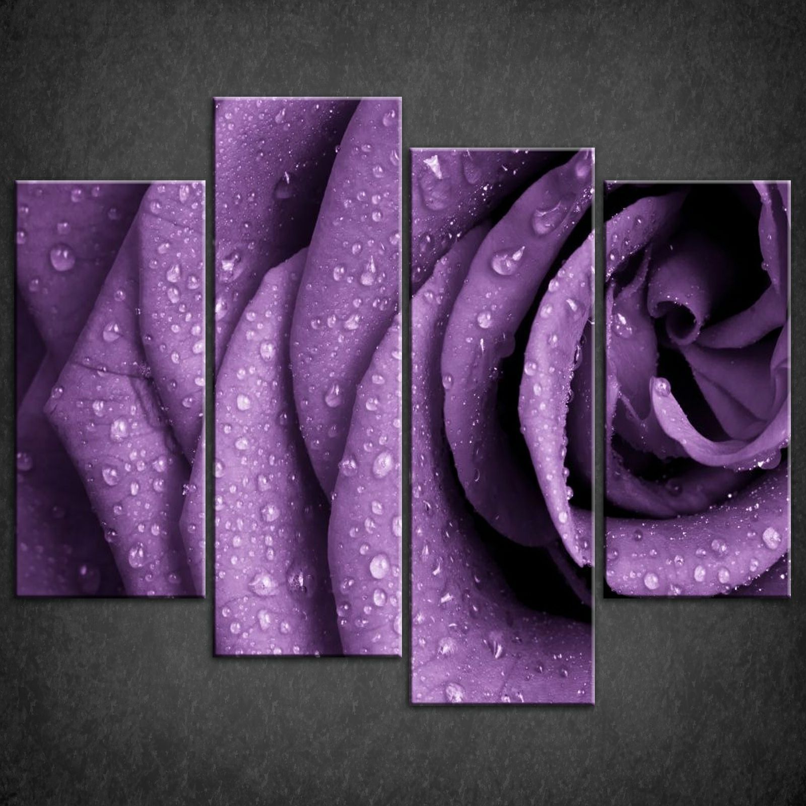 Roses Canvas Wall Art Intended For Recent Wall Art: Beautiful Gallery Purple Wall Art Canvas Purple Wall Art (View 7 of 15)