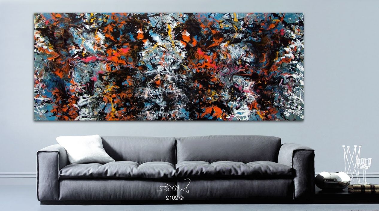 Skyfall Large Modern Art Painting (View 11 of 15)