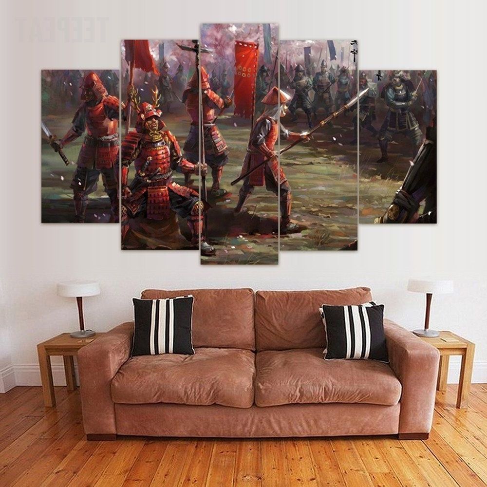 The Last Of Us" Samurai – 5 Piece Canvas Painting #prints Inside Best And Newest Calgary Canvas Wall Art (View 15 of 15)