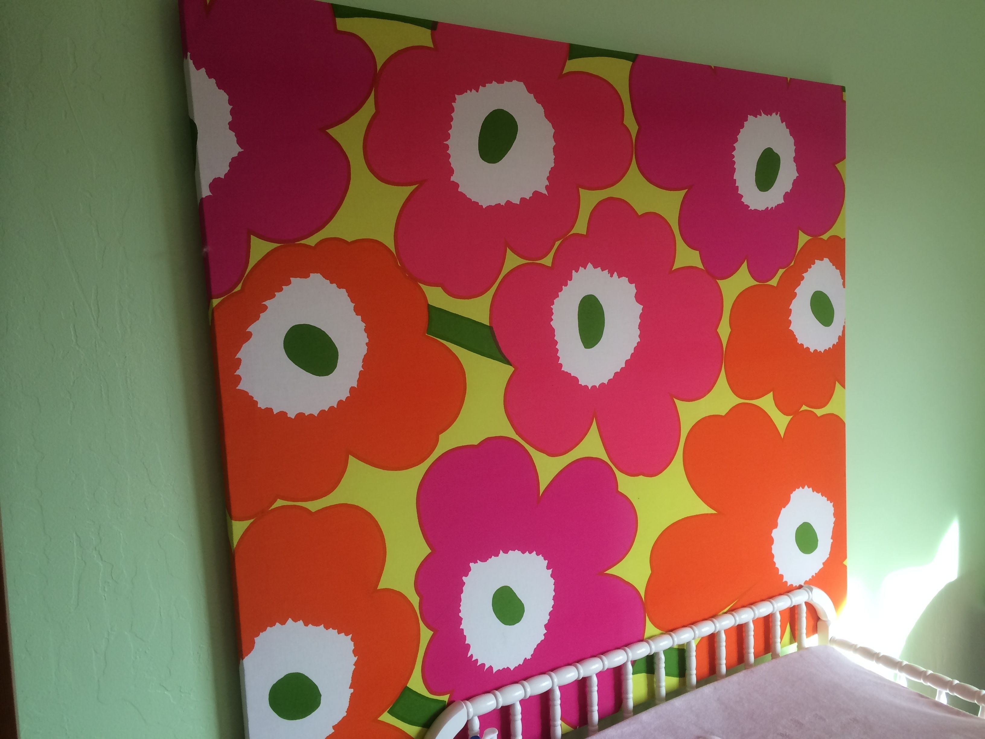 Today's Hint: Easy Diy Nursery & Playroom Wall Art – Hint Mama In Most Popular Marimekko Stretched Fabric Wall Art (View 3 of 15)