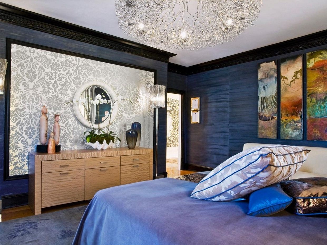 Trendy Navy Wall Accents With Royal Blue Bedroom Walls Modern Navy Photos And Video (View 9 of 15)
