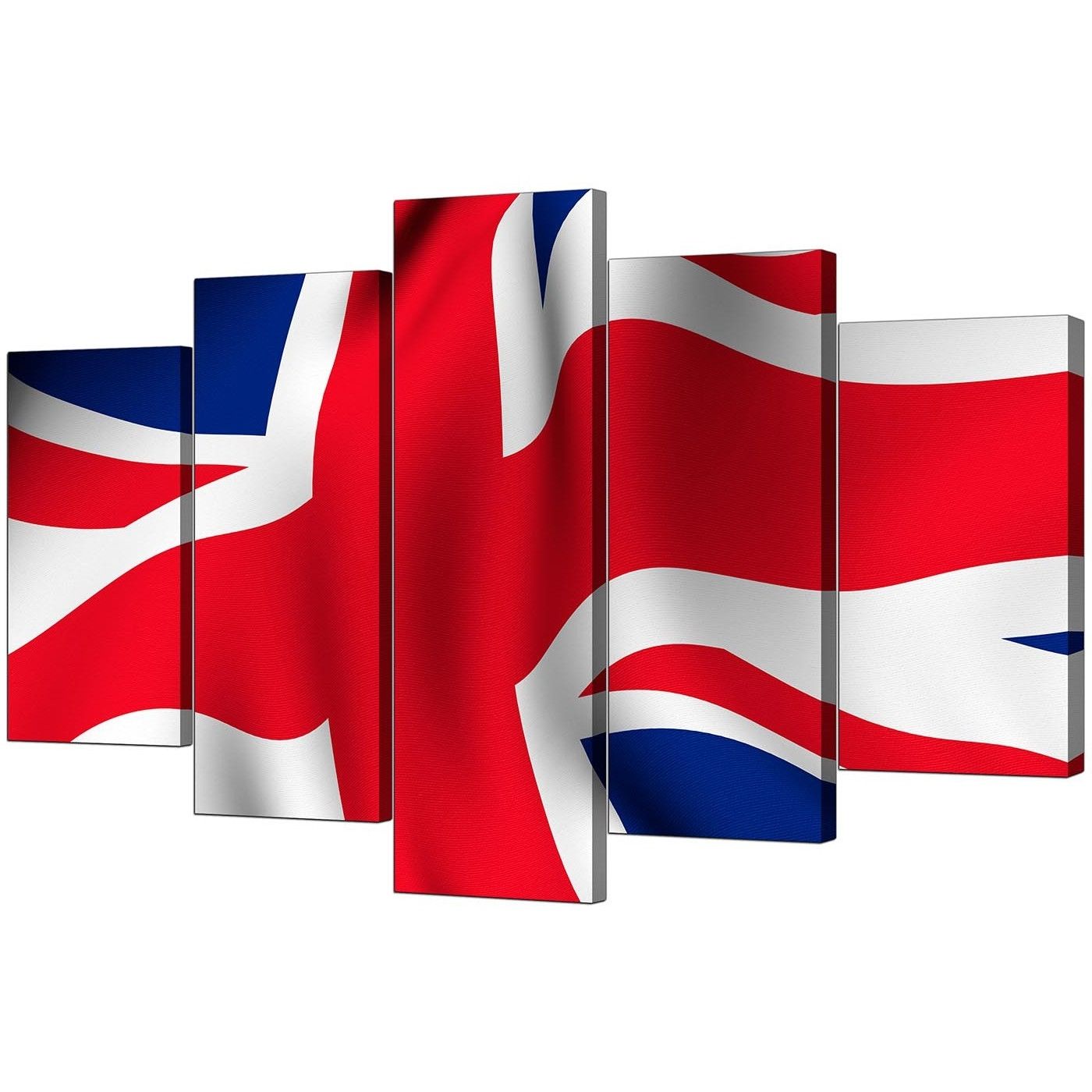 Union Jack Canvas Wall Art Within Widely Used Union Jack Canvas Pictures For Your Living Room – 5 Panel (View 1 of 15)