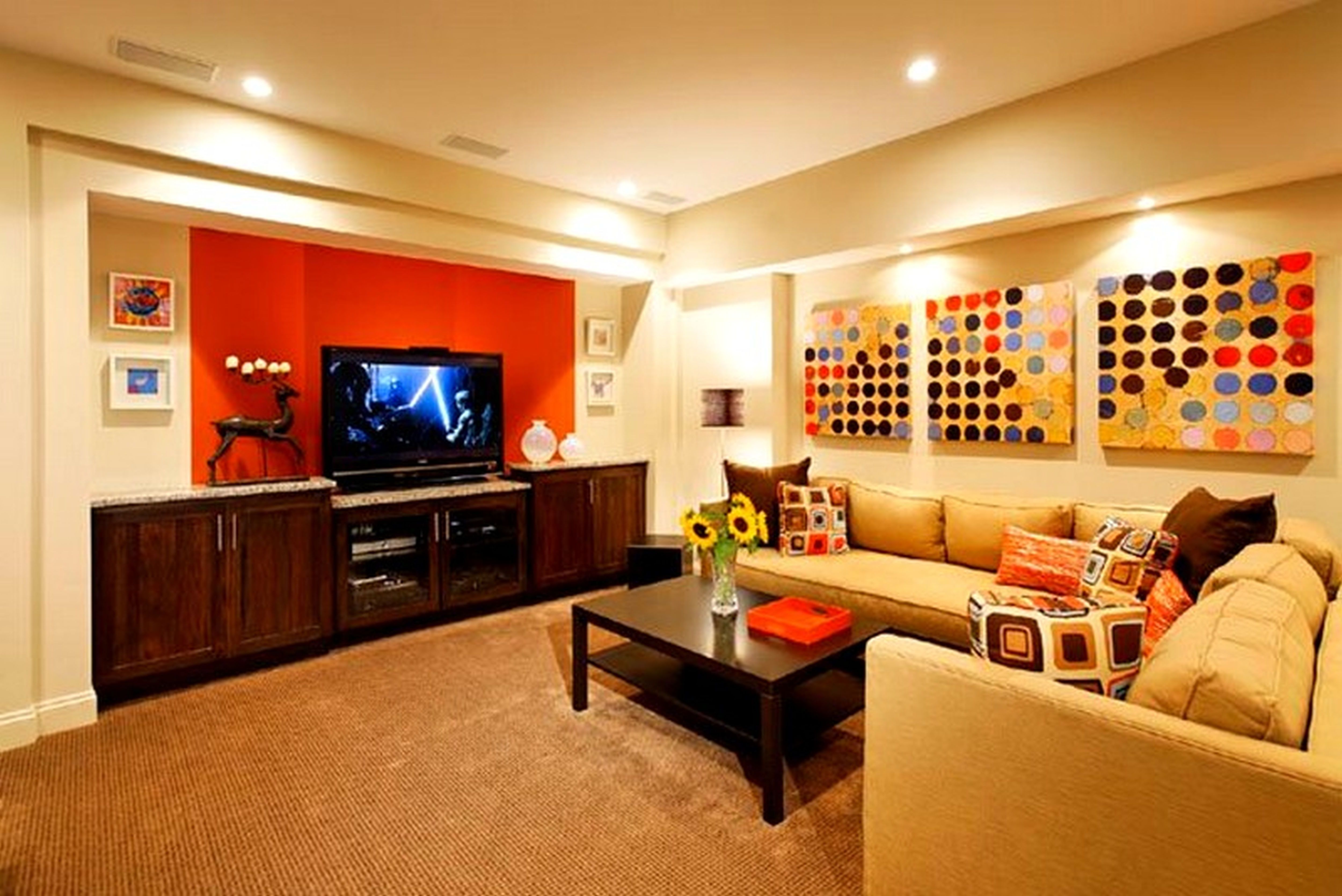 Wall Accents For L Shaped Room In Most Recent Decor Cool Basement Colors Exellent Room Ideas Game For Design (View 9 of 15)