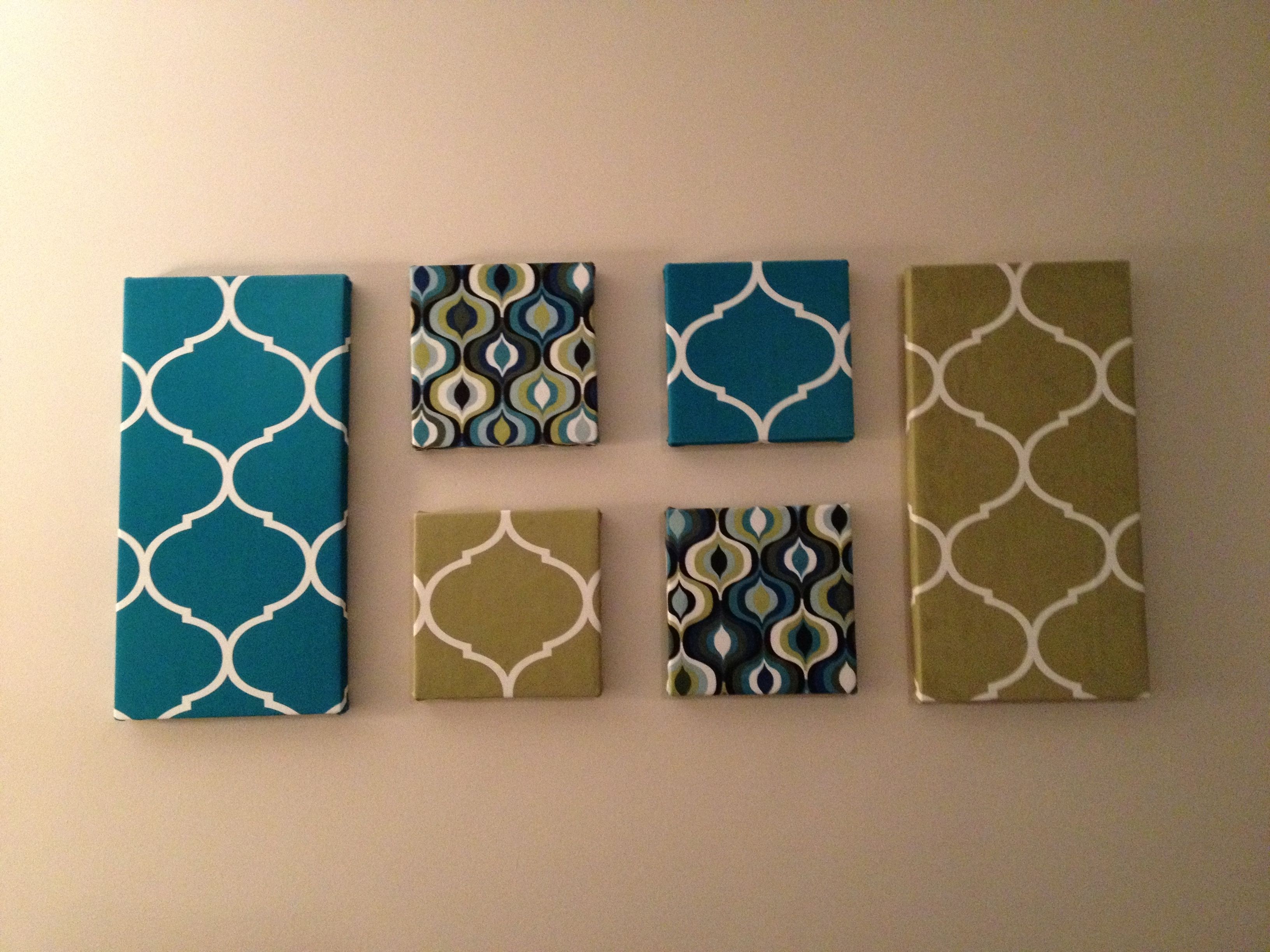 Wall Art: Fabric Covered Canvases (View 1 of 15)