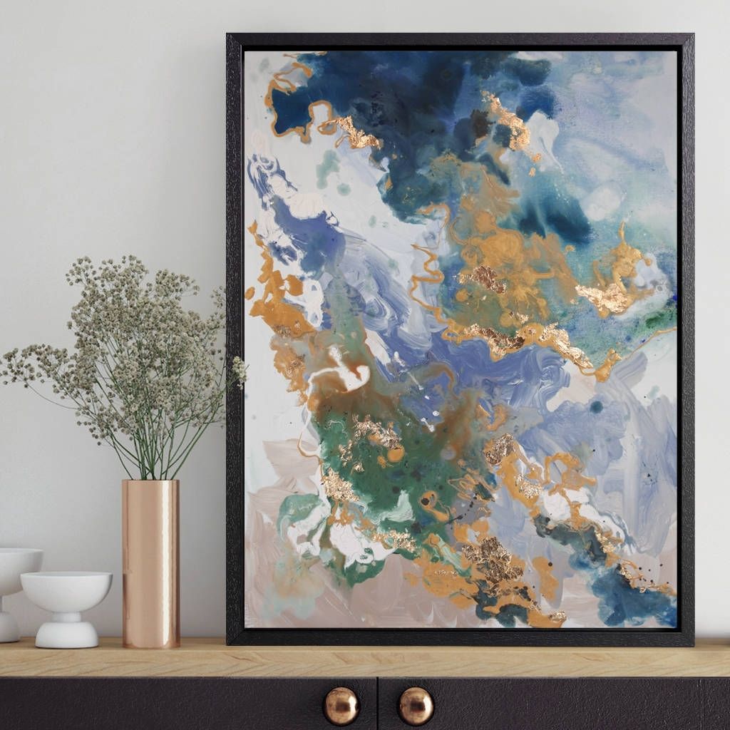 Well Known Abstract Framed Art Prints Intended For Marino Stone' Framed Giclée Abstract Canvas Print Artattikoart (View 1 of 15)