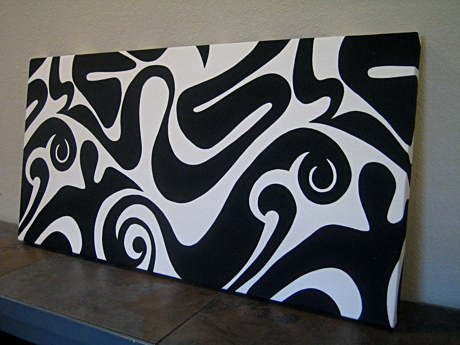 Well Known Black And White Fabric Wall Art Inside Awesome Abstract Fabric Panel Black And White Wall Art With Cotton (View 9 of 15)