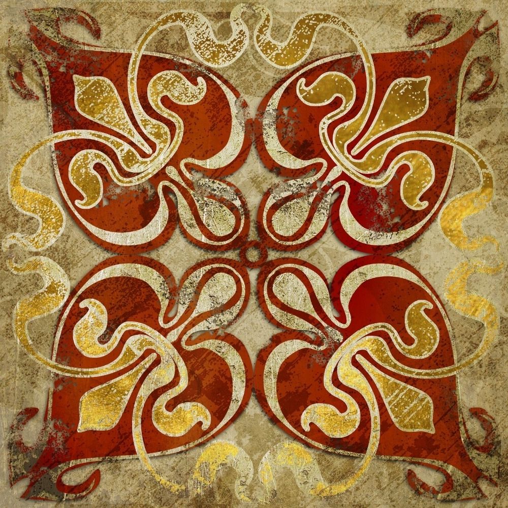 Well Known Ethnic Canvas Wall Art Within 2015 India Gold Retro Ethnic Patterns Canvas Wall Art Home (View 1 of 15)