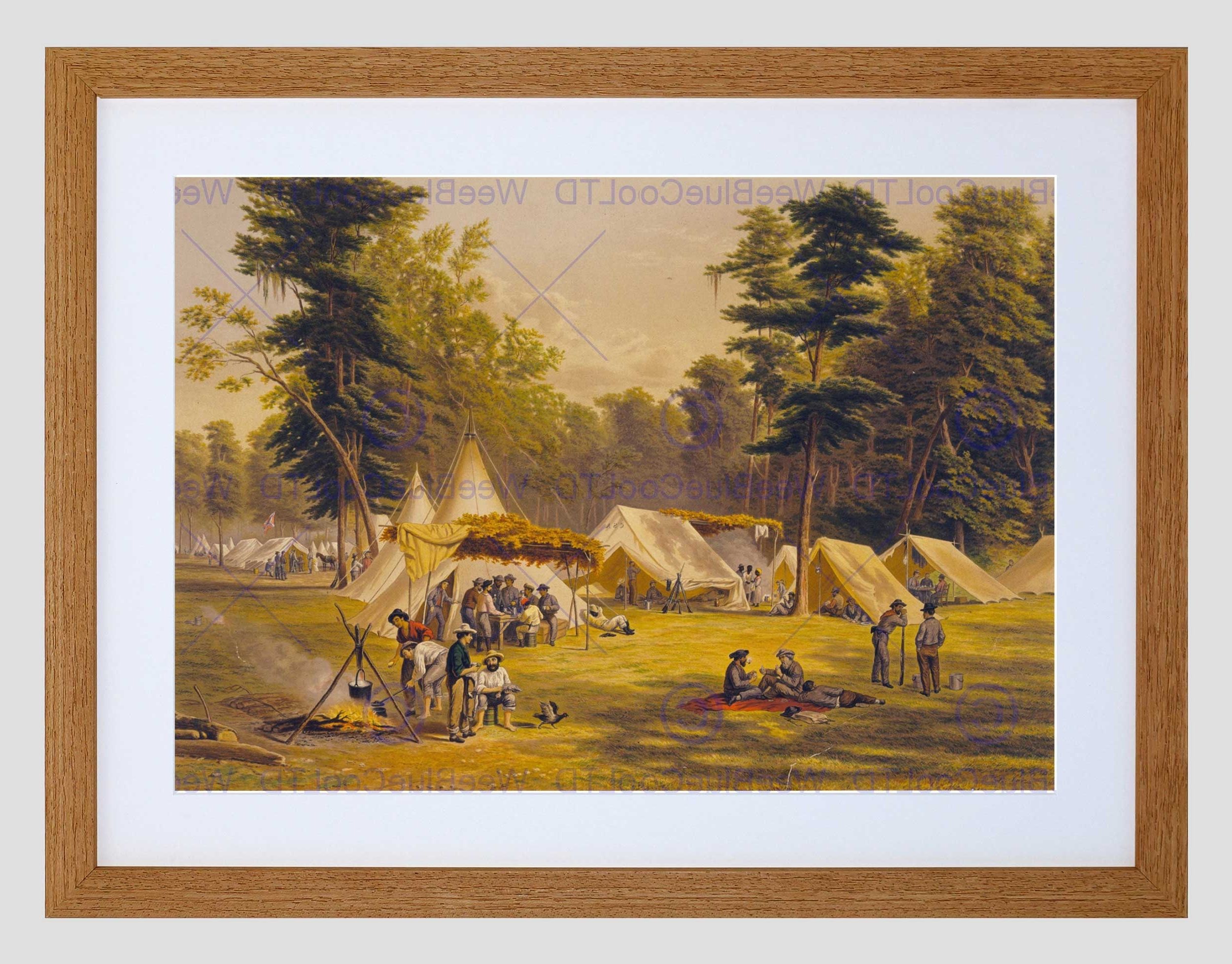 Widely Used Paintings Confederate Army Camp American Civil War Framed Art With Regard To Confederate Framed Art Prints (View 1 of 15)