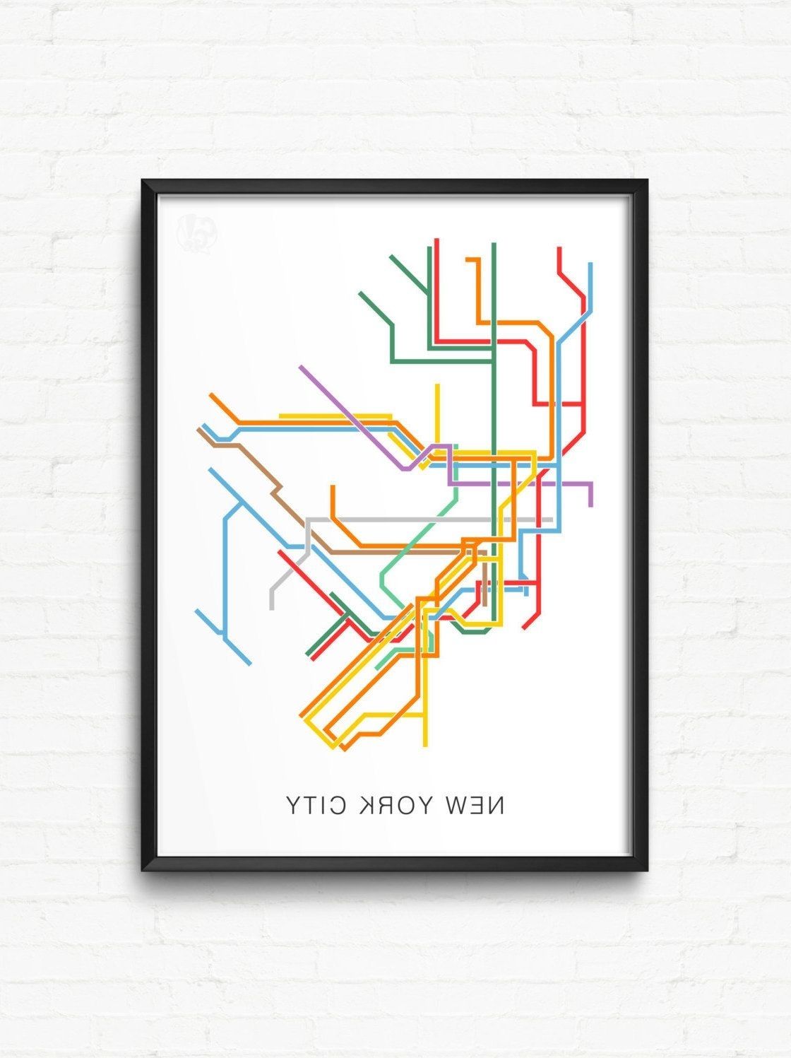 2017 New York City Print Of Nyc Subway Map – City Transit Map Poster, Nyc Within New York Subway Map Wall Art (View 2 of 20)