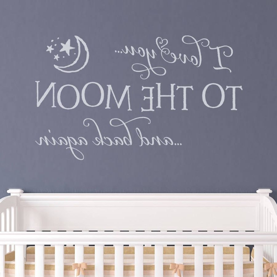 2018 I Love You To The Moon And Back Wall Art Throughout 32 I Love You To The Moon And Back Wall Art, I Love You To The Moon (View 17 of 20)