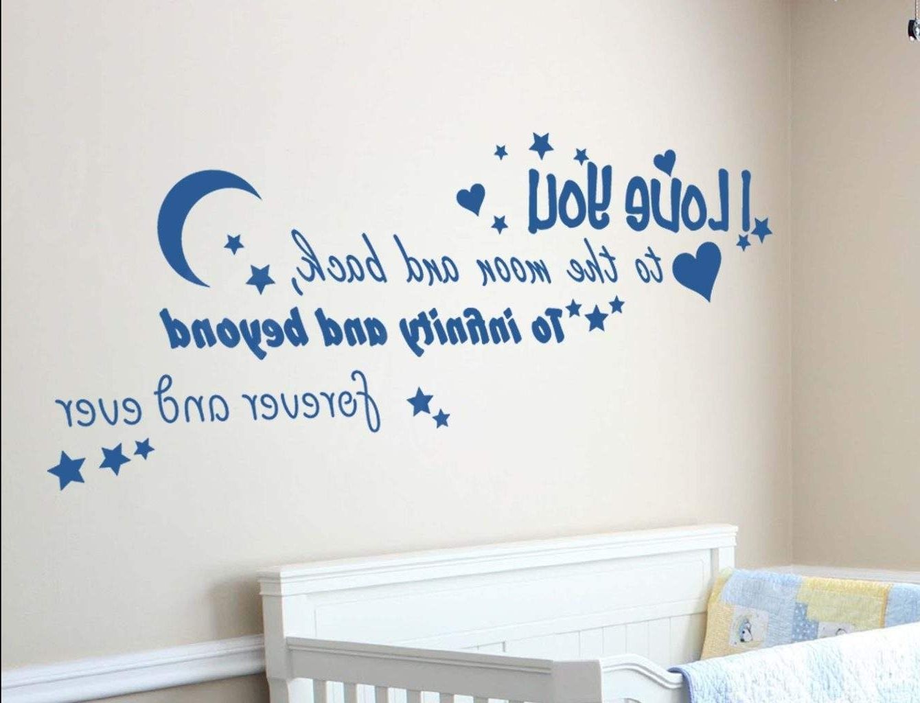 2018 I Love You To The Moon And Back Wall Art Throughout Spread Love With Love Based Wall Decals (View 8 of 20)