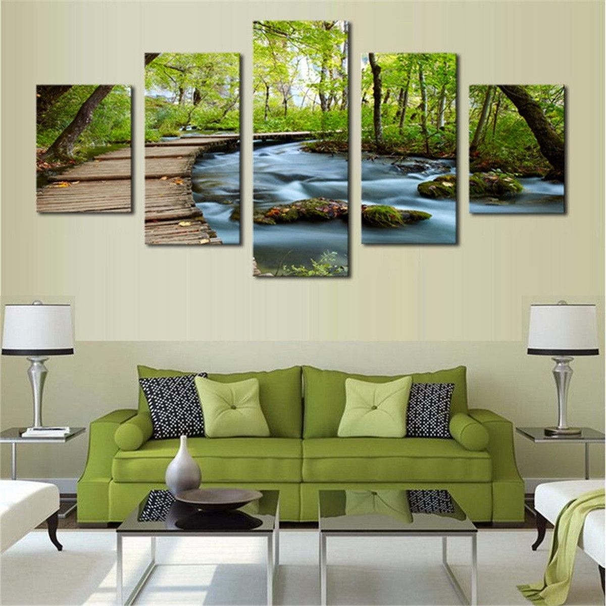 5pcs Modern Canvas Print Painting Nature Picture Wall Art Home Decor In Newest Nature Wall Art (View 13 of 20)