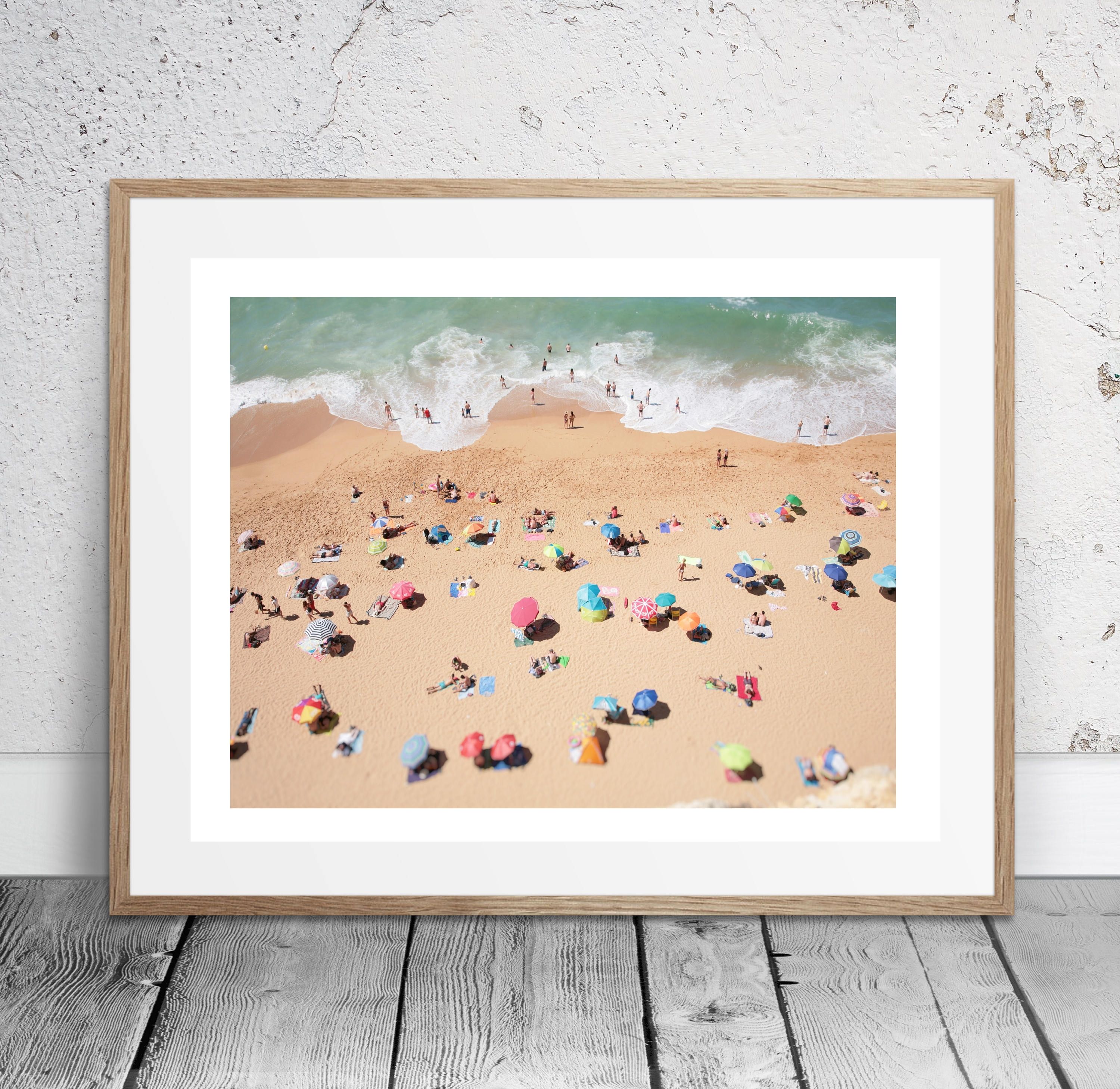 Aerial Beach Photo, People On The Beach, Modern Wall Art, Beach With Well Liked Large Coastal Wall Art (View 18 of 20)