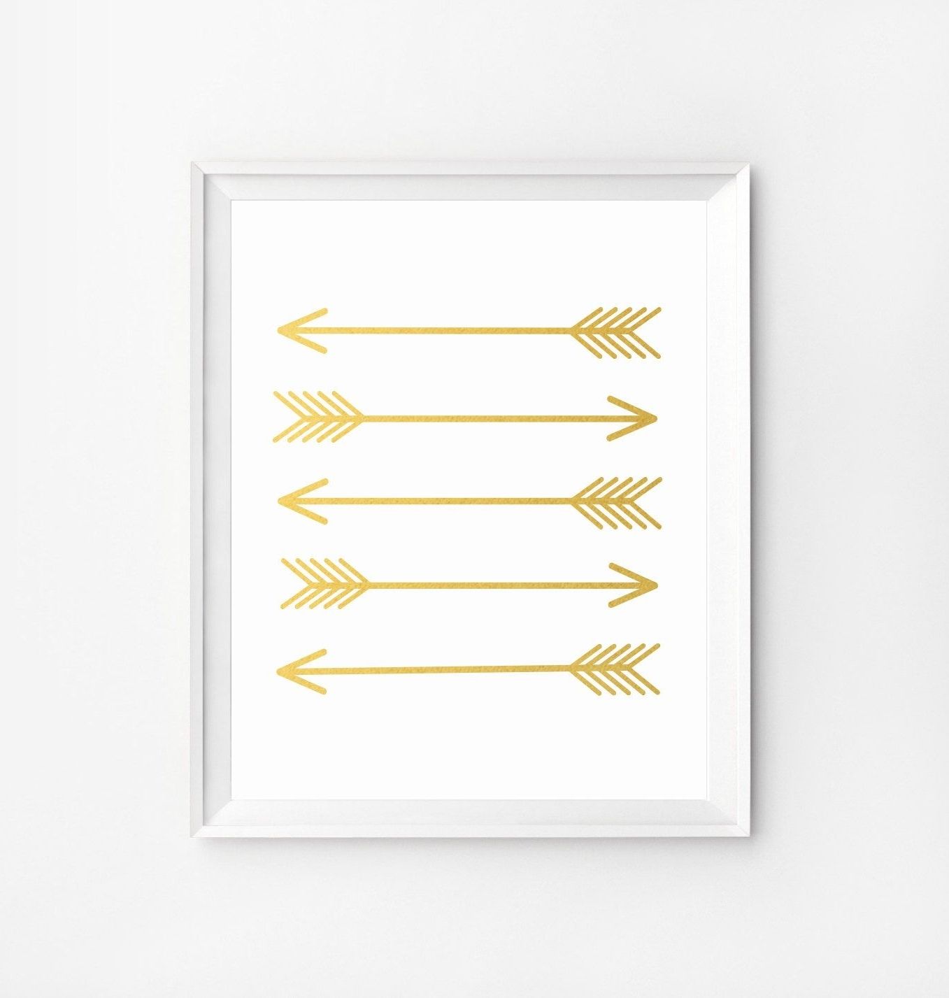 Arrow Wall Art Intended For Preferred Gold Wall Art, Arrow Wall Decor, Gold Arrow Art Print, Arrow Print (View 19 of 20)