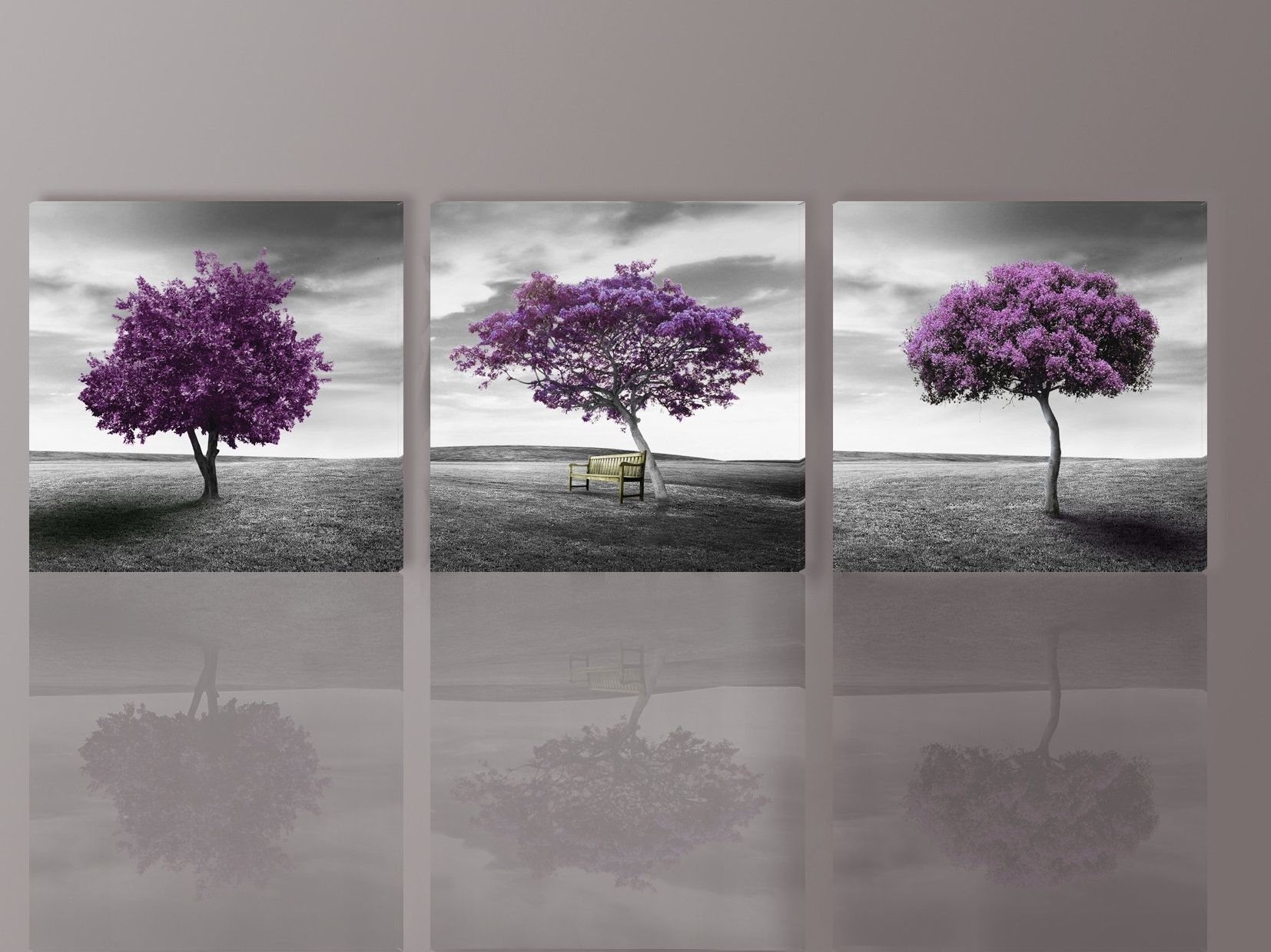 Bathroom Canvas Art: Amazon Intended For Current Purple And Grey Wall Art (View 1 of 20)