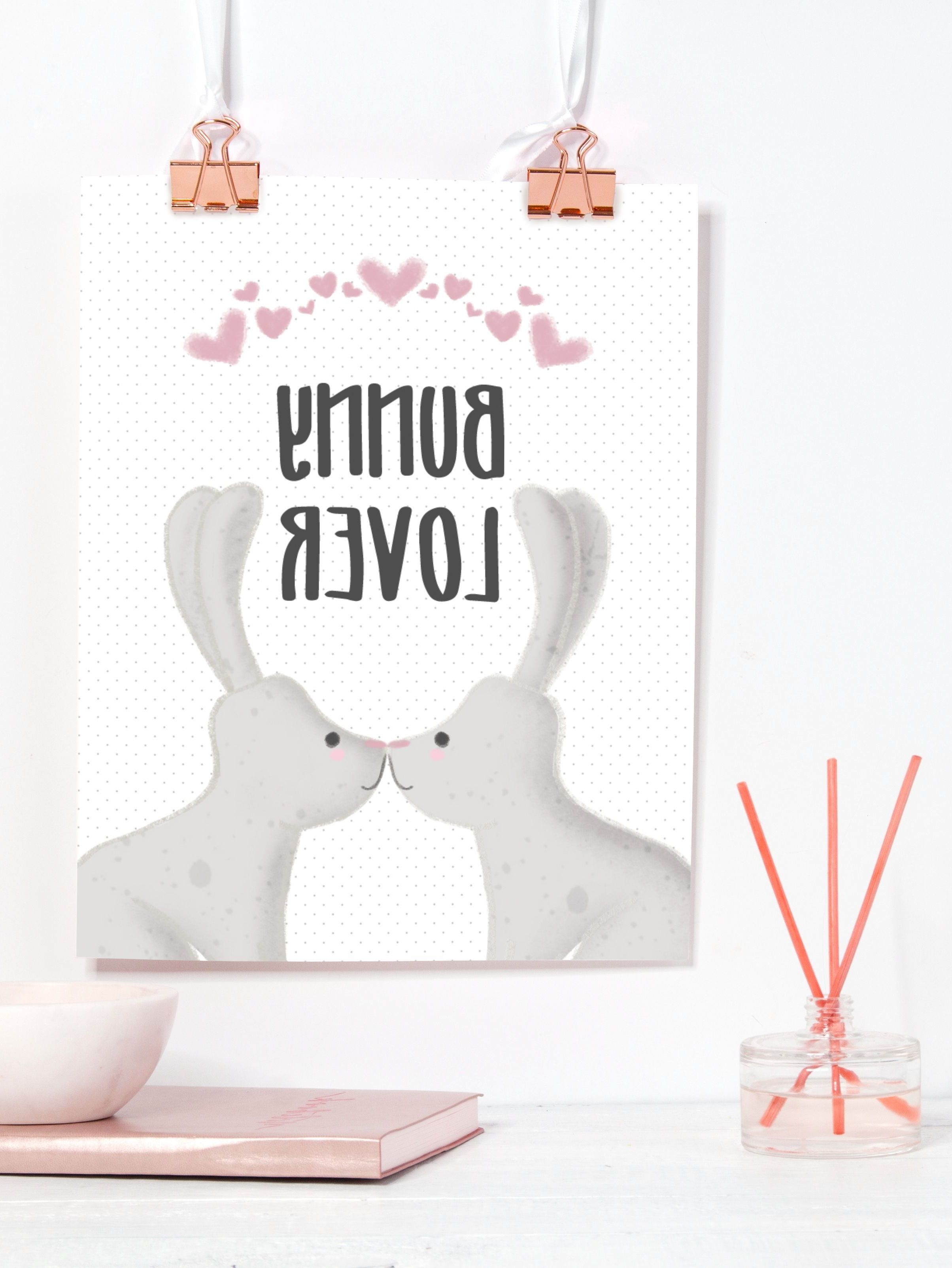 Best And Newest Bunny Wall Art Pertaining To Bunny Printable – Rabbit Printable – Easter Print – Easter Decor (View 11 of 20)
