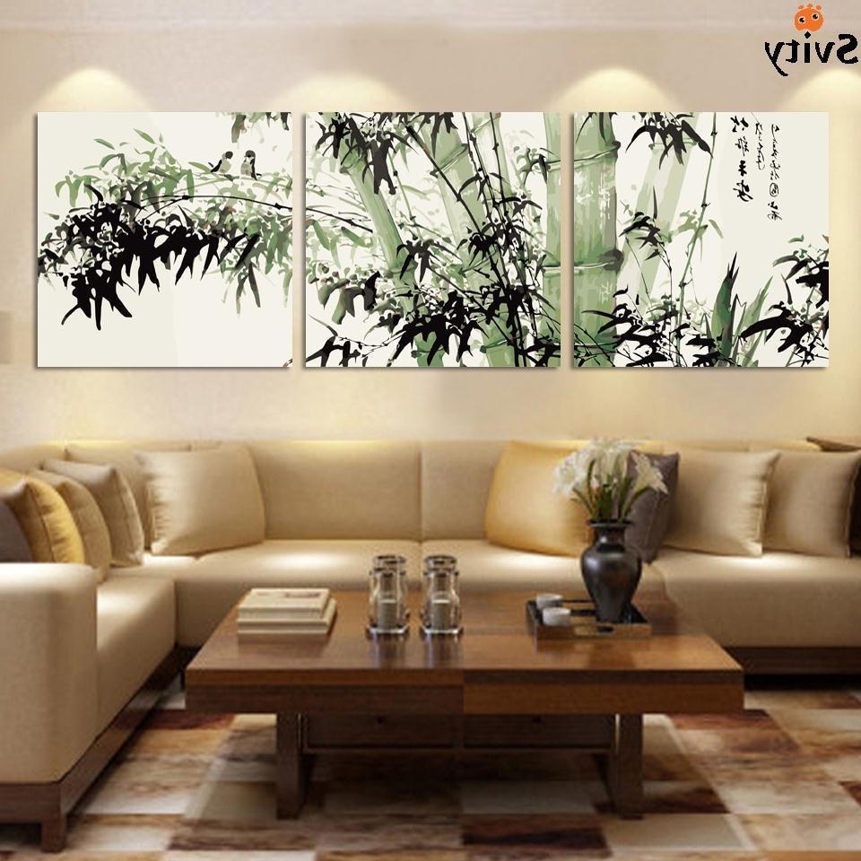 Cheap Large Canvas Wall Art In Famous Fashion Large Canvas Art Cheap Modern Abstract Bamboo Canvas Wall (Photo 3 of 20)