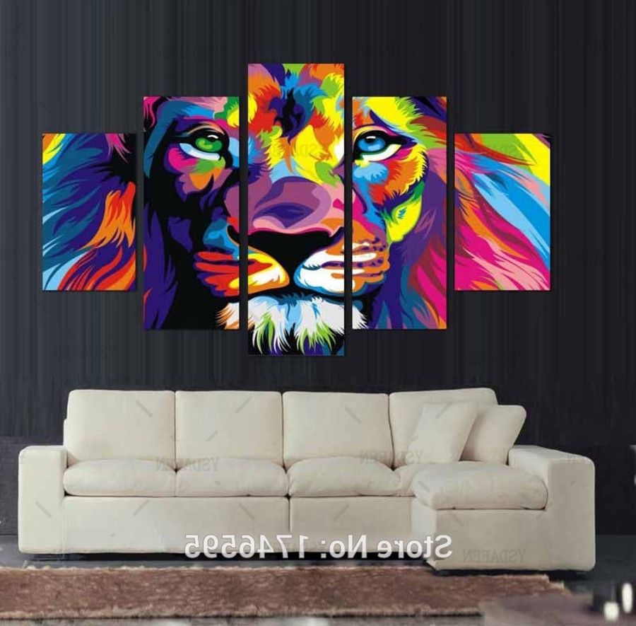 Colorful Wall Art Regarding Recent Big Size Abstract Living Room Wall Decor Colorful Wall Art Picture (View 10 of 20)