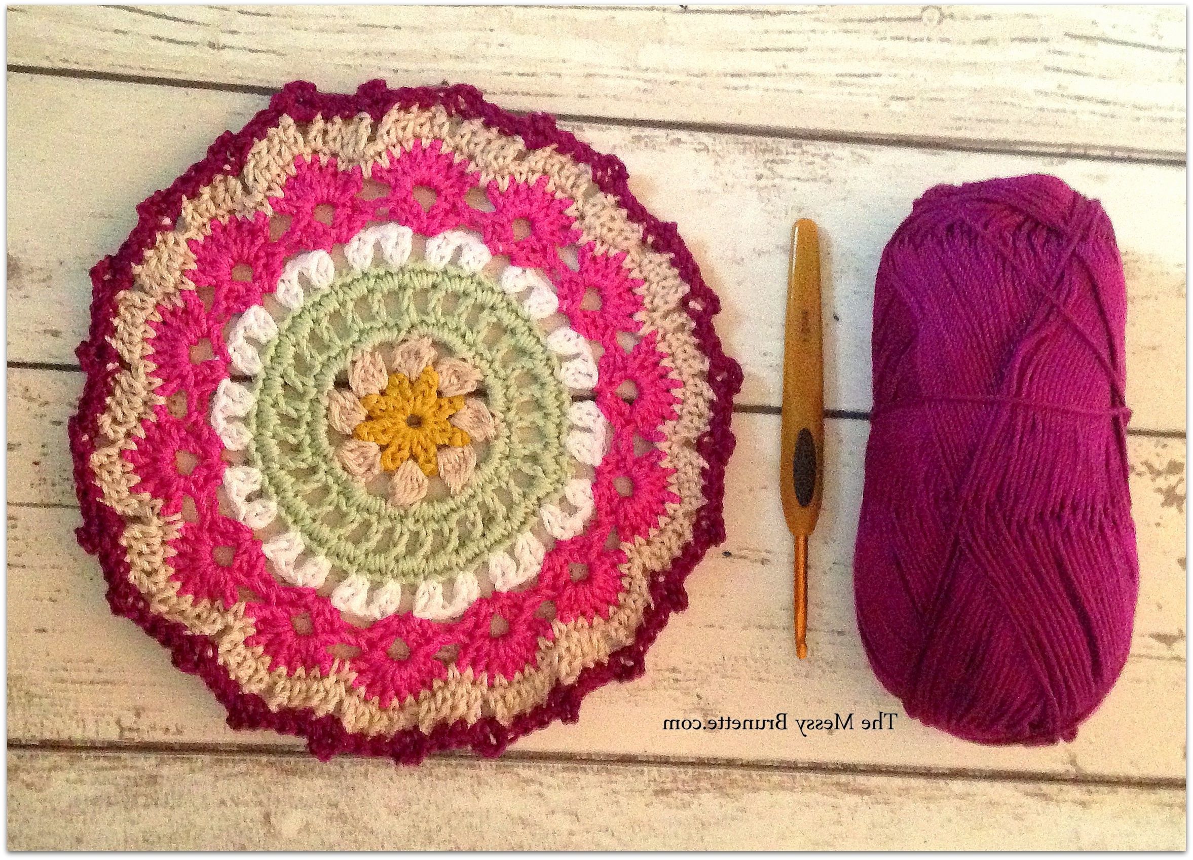 Current Crochet Wall Art In My Crochet Mandala Wall Art – The Messy Brunette (View 6 of 20)