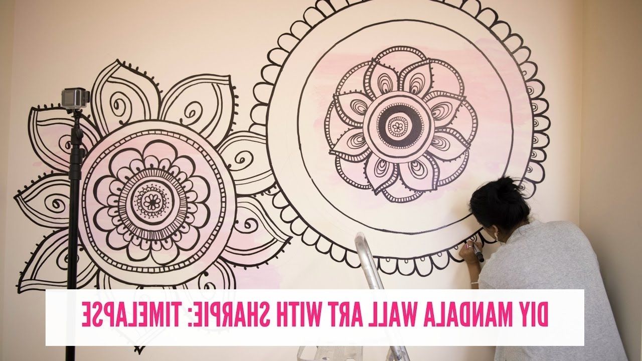 Diy Mandala Wall Drawing With Sharpie! – Youtube Inside Current Mandala Wall Art (View 13 of 20)