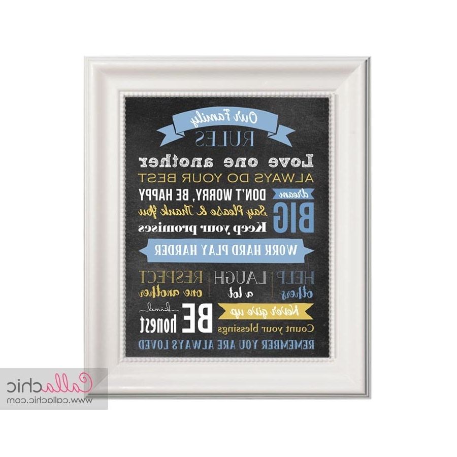 Family Rules Printable Wall Art – Callachic Intended For Best And Newest Family Rules Wall Art (View 7 of 20)