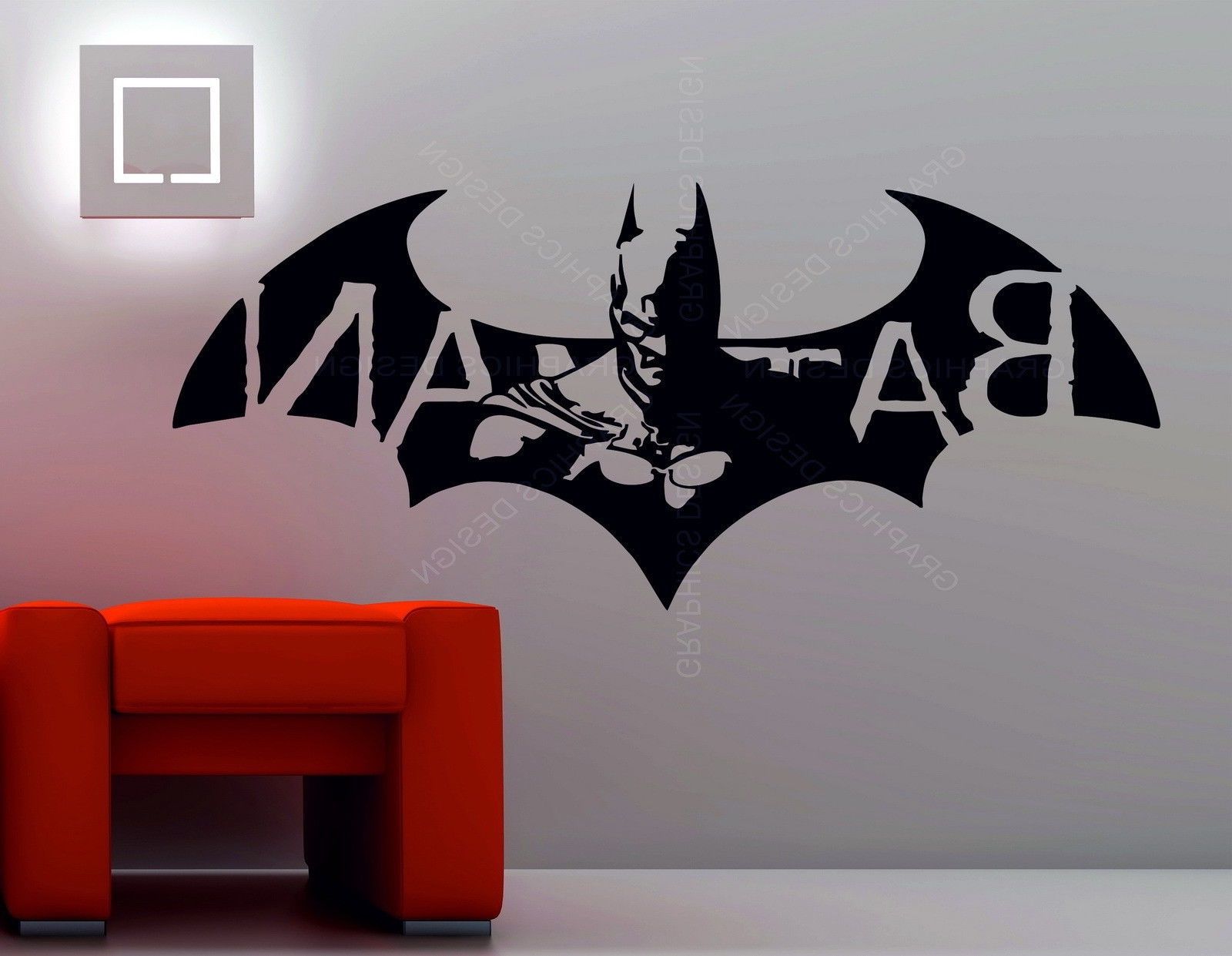 Famous Batman Wall Art Pertaining To Batman Superhero Dc Comic Wall Art Stickers Vinyl Justice League (View 1 of 20)