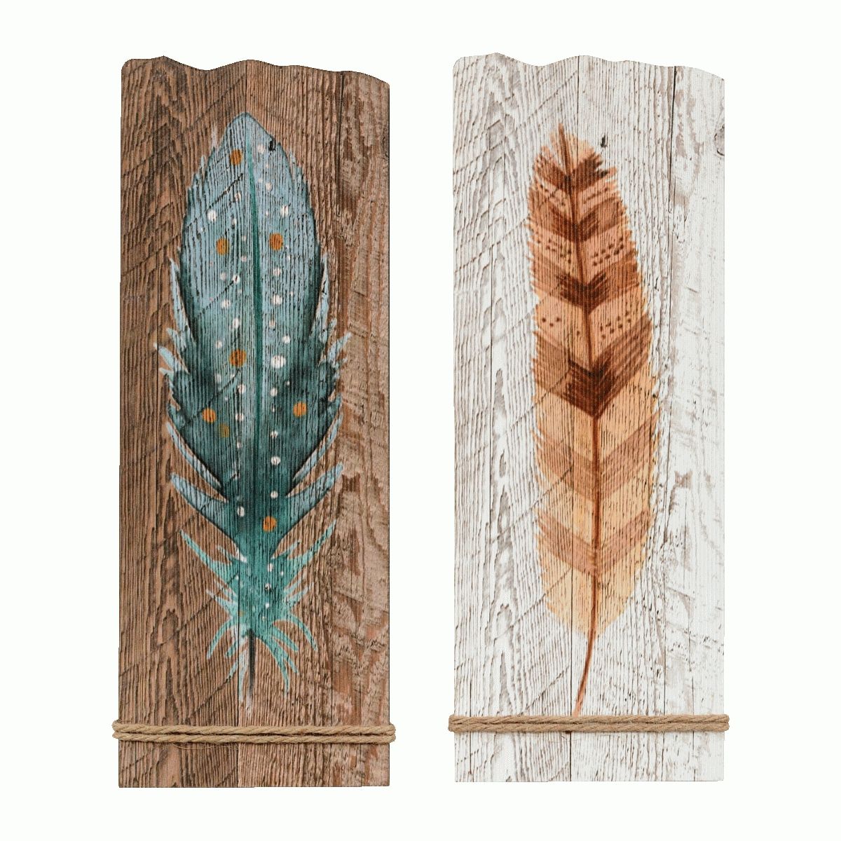 Famous Wood Feather Wall Art – Set Of 2 In Feather Wall Art (View 4 of 20)