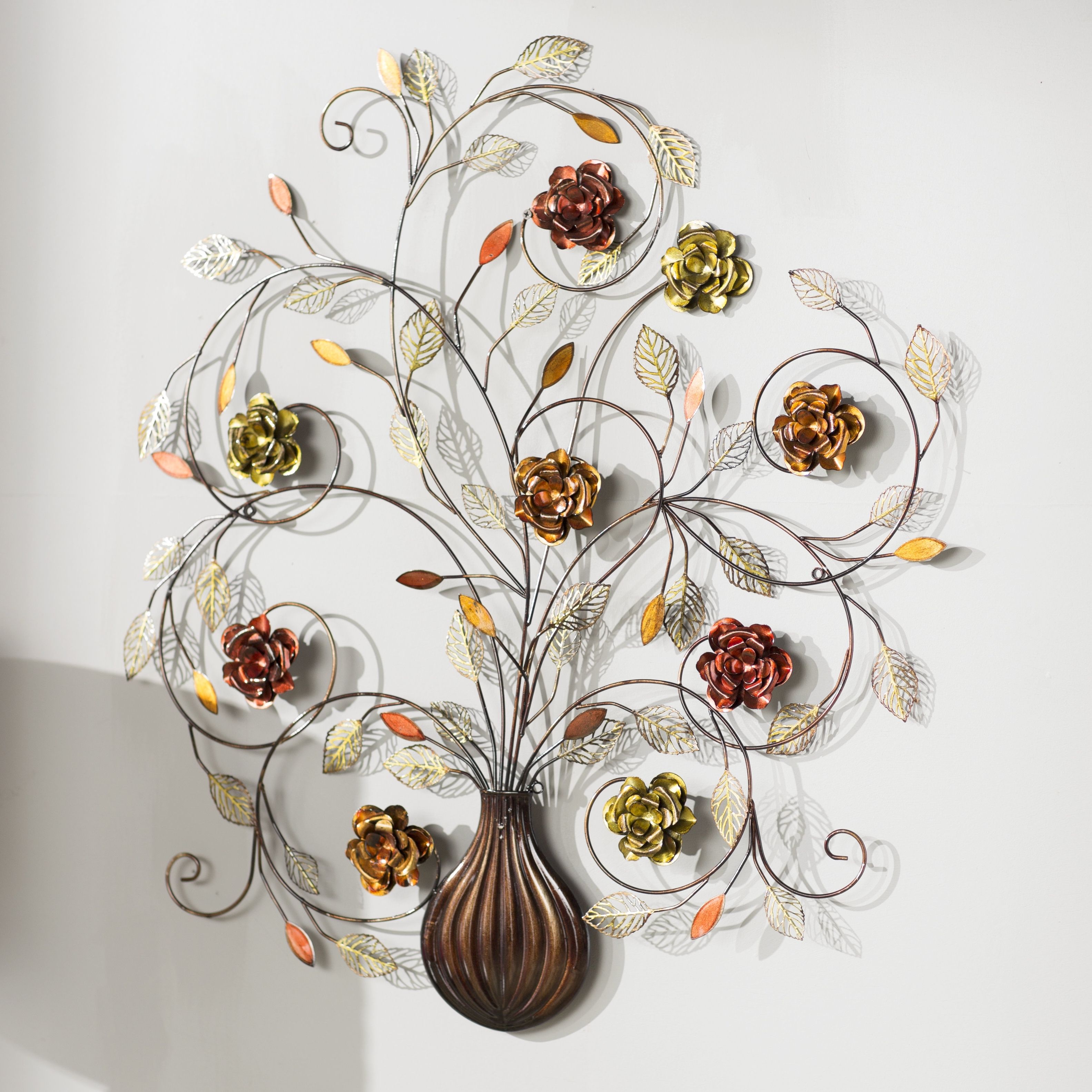 Fashionable Metal Flower Wall Art For Alcott Hill Flowers Metal Wall Décor & Reviews (Photo 1 of 15)