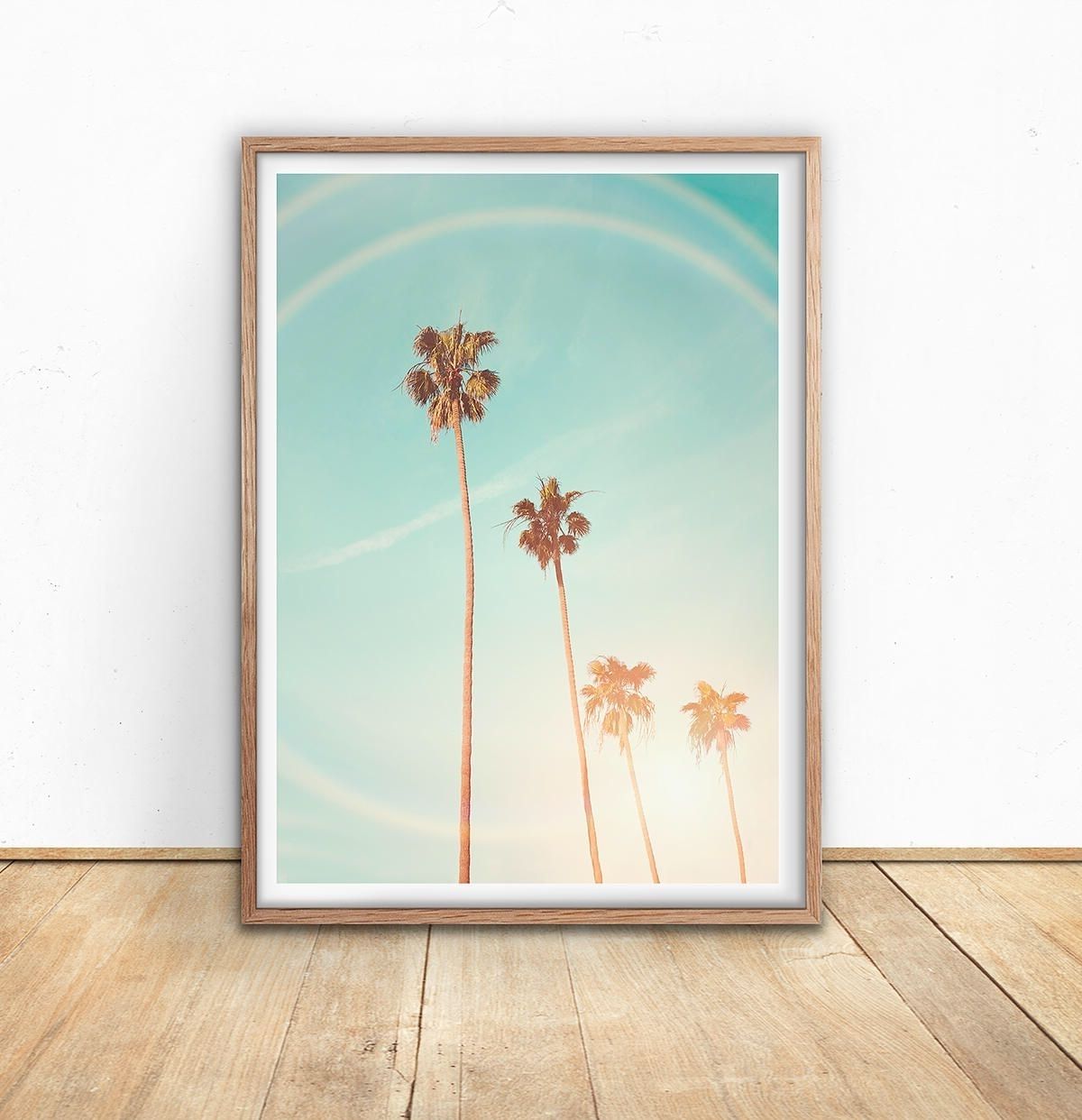 Fashionable Palm Trees Print – California Wall Art, Retro Beach Print, Instant Within California Wall Art (View 9 of 20)