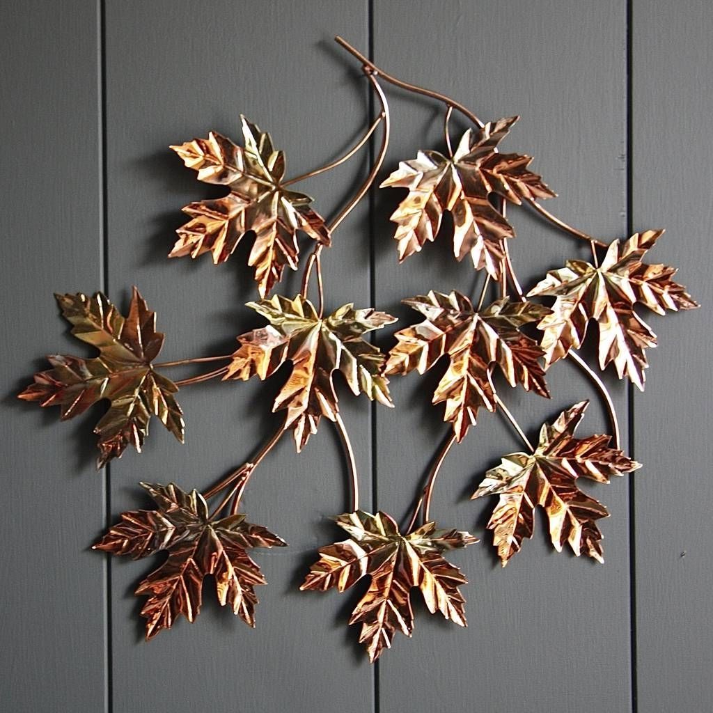 Favorite Copper Leaf Wall Artlondon Garden Trading (View 2 of 15)