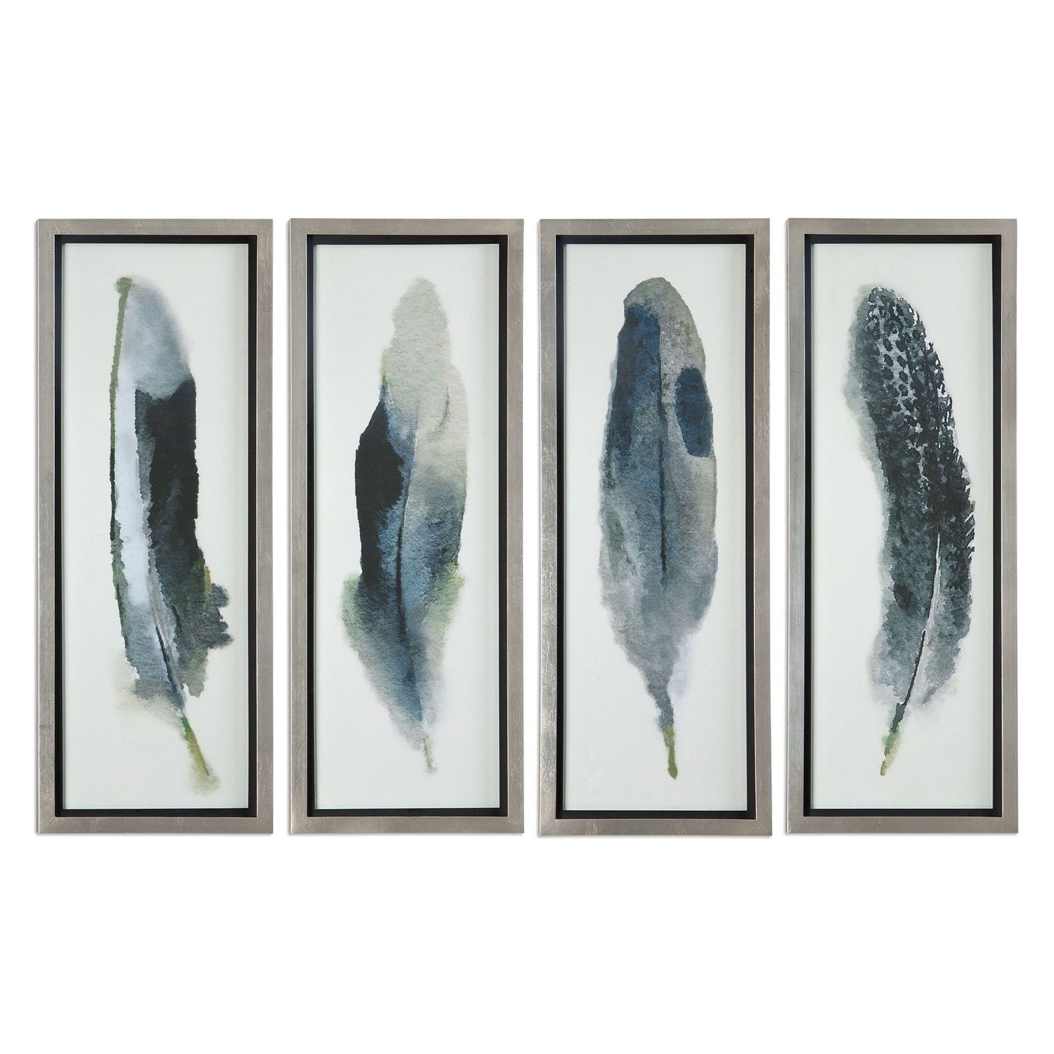 Feather Wall Art Throughout Most Recently Released Uttermost Feathered Beautygrace Feyock: 14 X 38 Inch Wall Art (View 13 of 20)