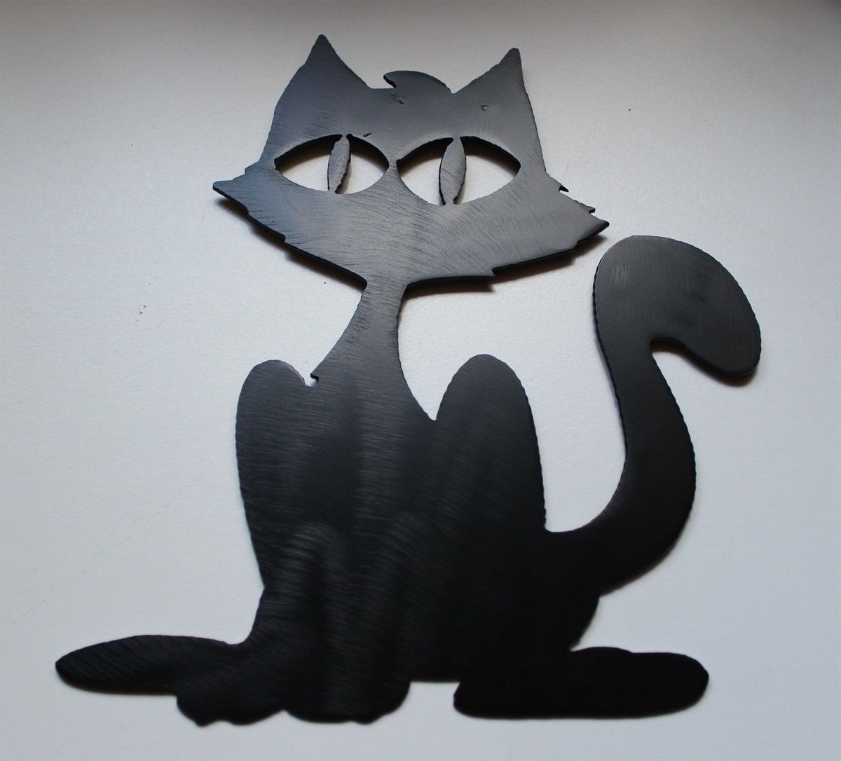 Halloween Black Cat Metal Wall Art Intended For Most Current Black Metal Wall Art (View 11 of 20)