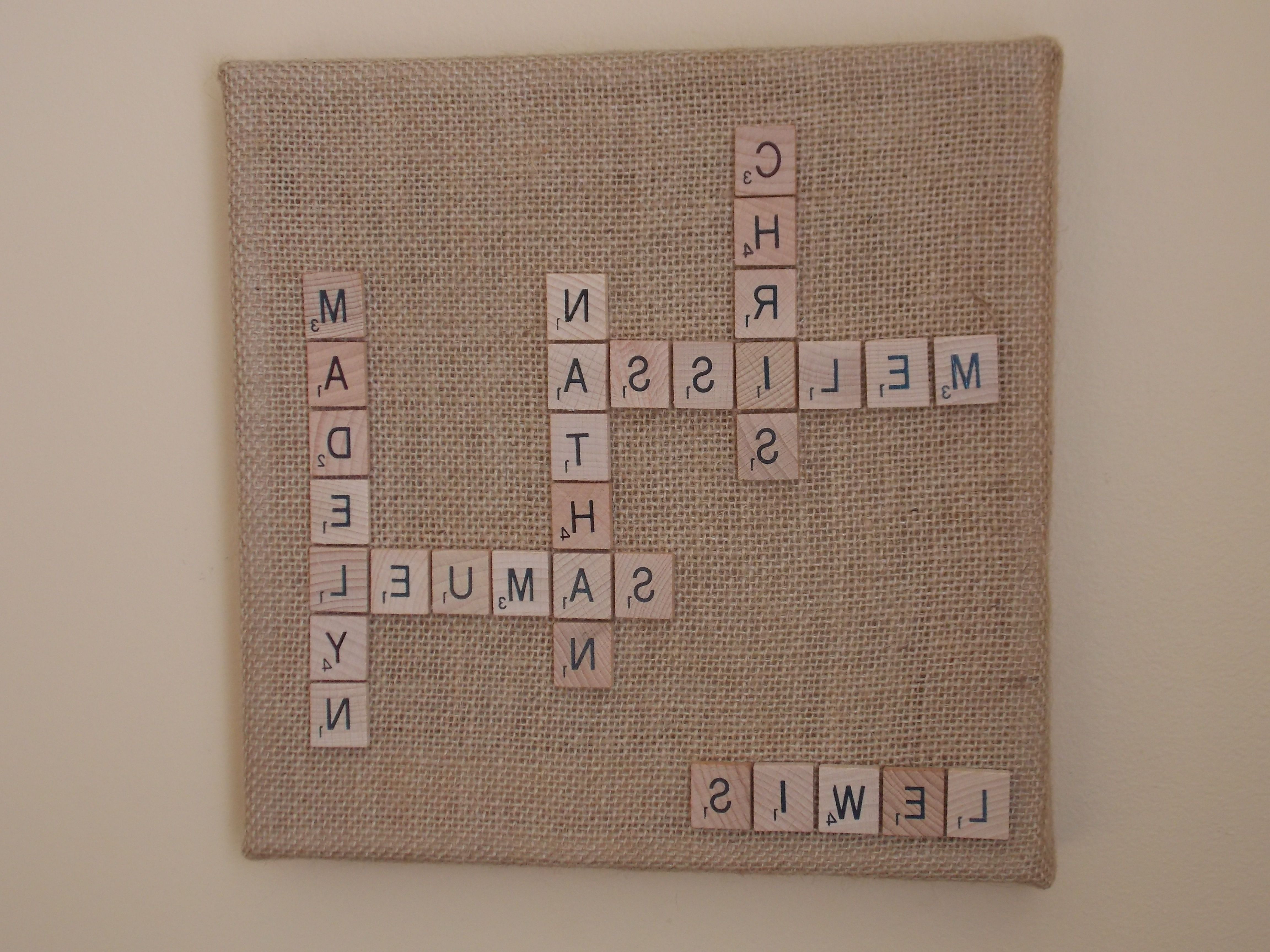 Handmade Christmas 2013: Scrabble Names Wall Art – Quiver Full Of Intended For Trendy Family Name Wall Art (View 20 of 20)