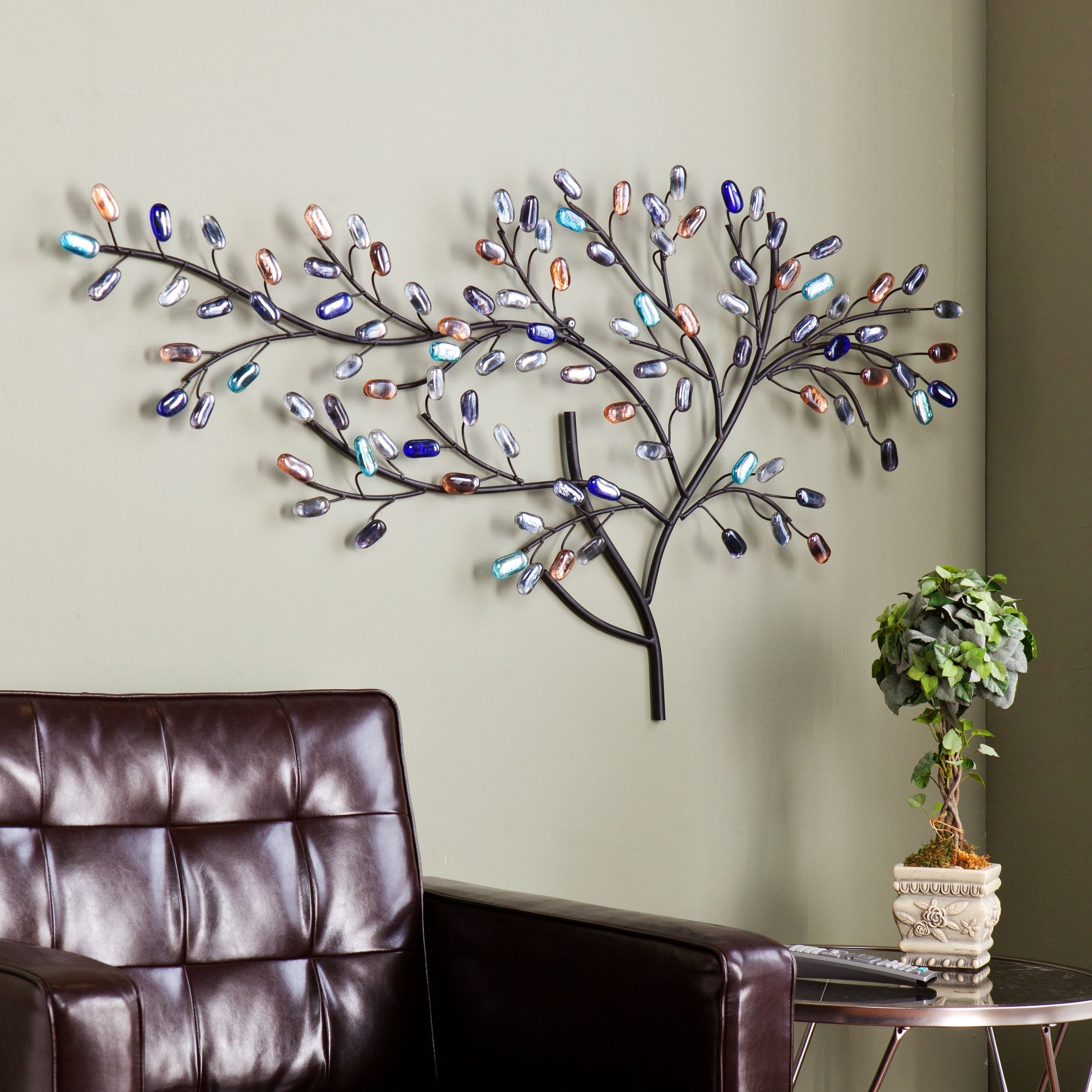Harper Blvd Willow Multicolor Metal/ Glass Tree Wall Sculpture Within 2017 Wall Tree Art (View 4 of 20)