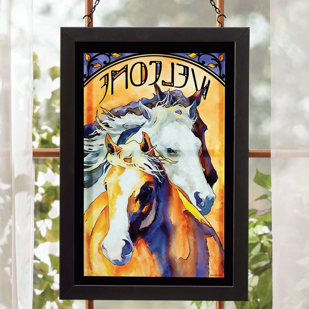 Horses Stained Glass Wall Art For Well Known Stained Glass Wall Art (View 10 of 20)