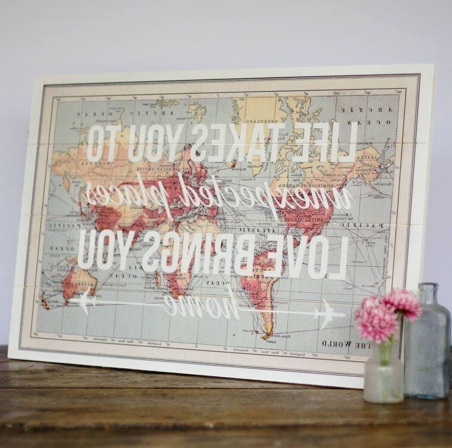 Latest Diy World Map Wall Art Within 17 Cool Ideas For World Map Wall Art (View 6 of 20)